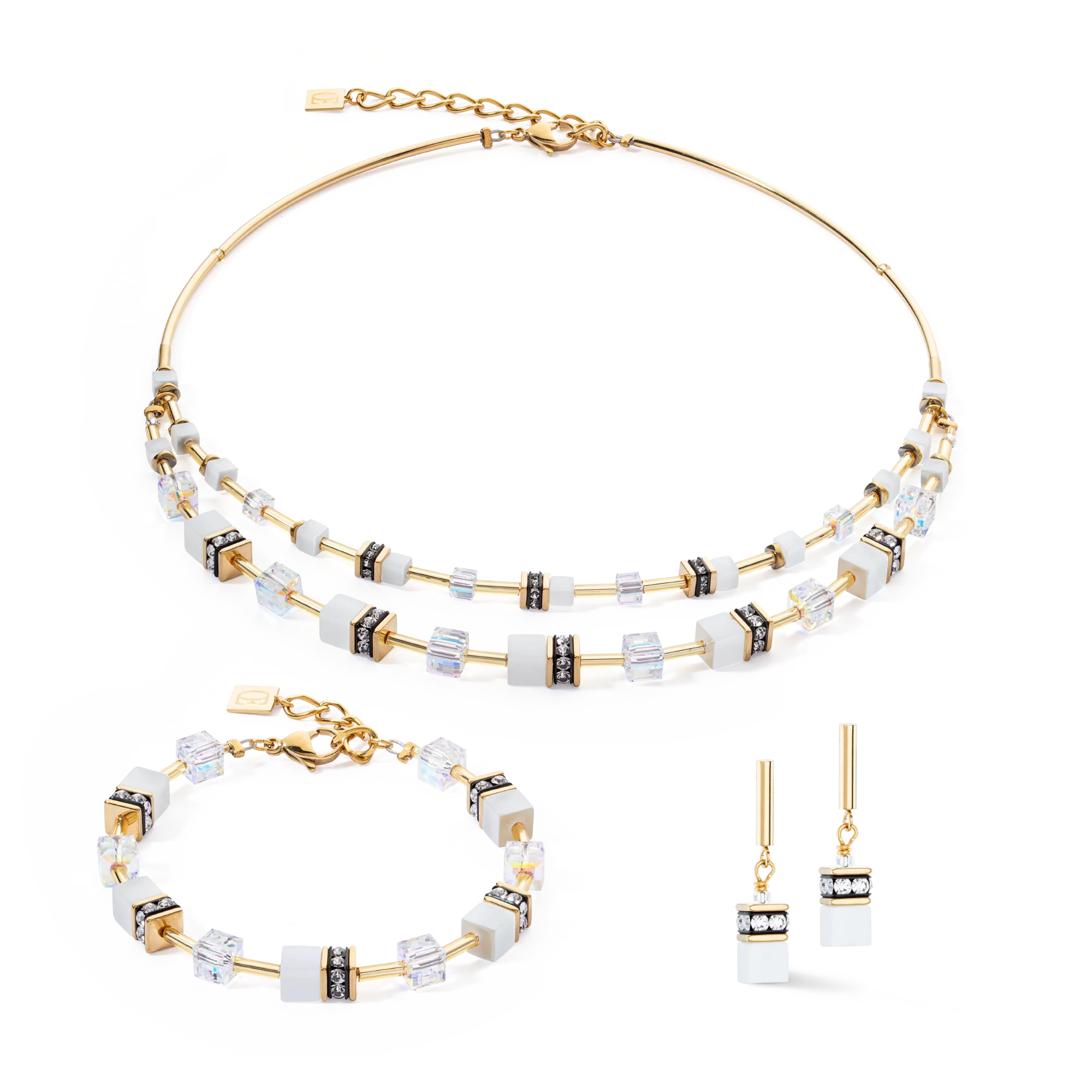 Collier GeoCUBE® Iconic Layer or-blanc - Image 3