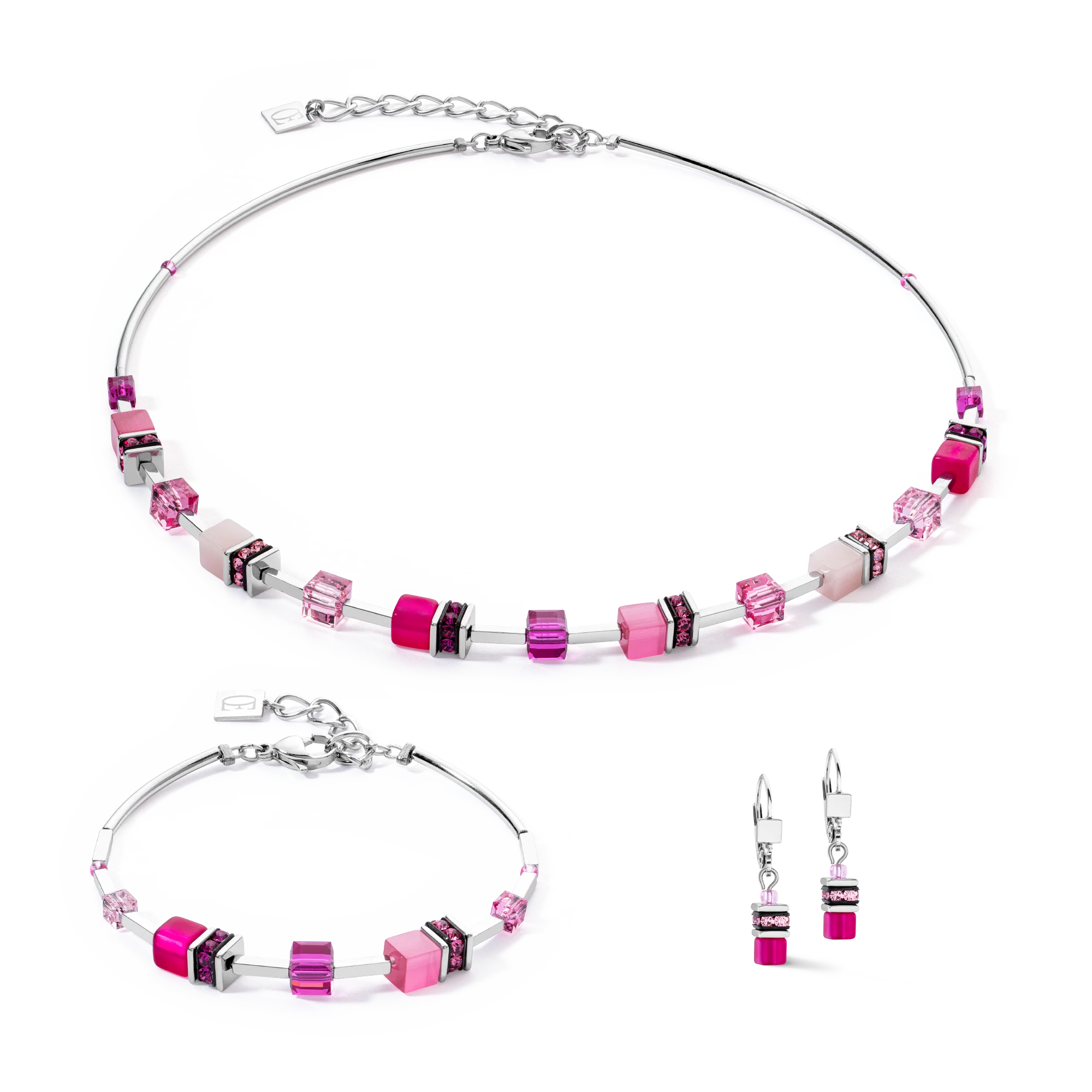 Collier GeoCUBE® Iconic Lite Magenta - Image 3