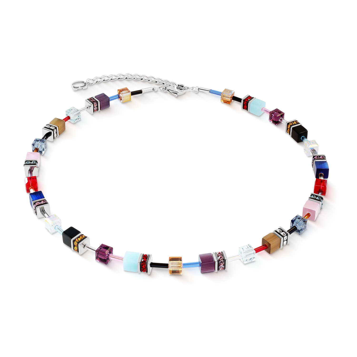 Collier GeoCUBE® Iconic Love Energy argent
