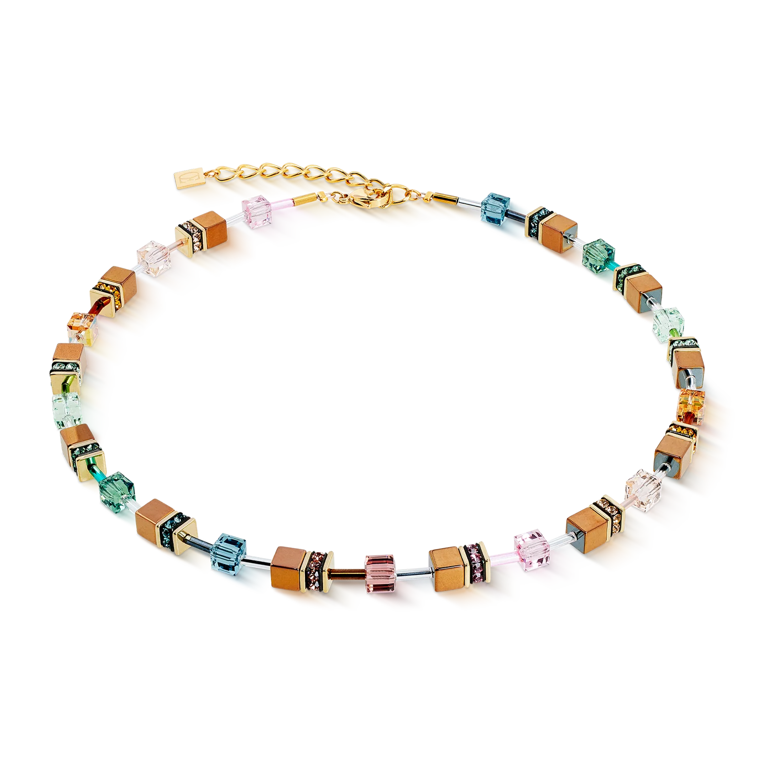 Collier GeoCUBE® Iconic Metallic Art Nouveau or