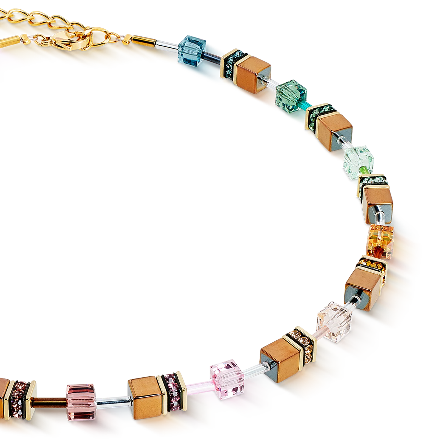 Collier GeoCUBE® Iconic Metallic Art Nouveau or - Image 2