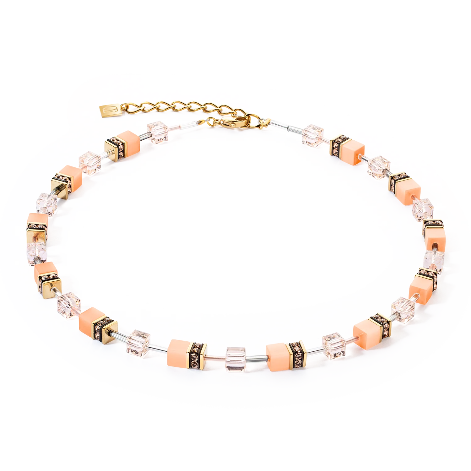 Collier GeoCUBE® Iconic Mono Or Apricot Crush
