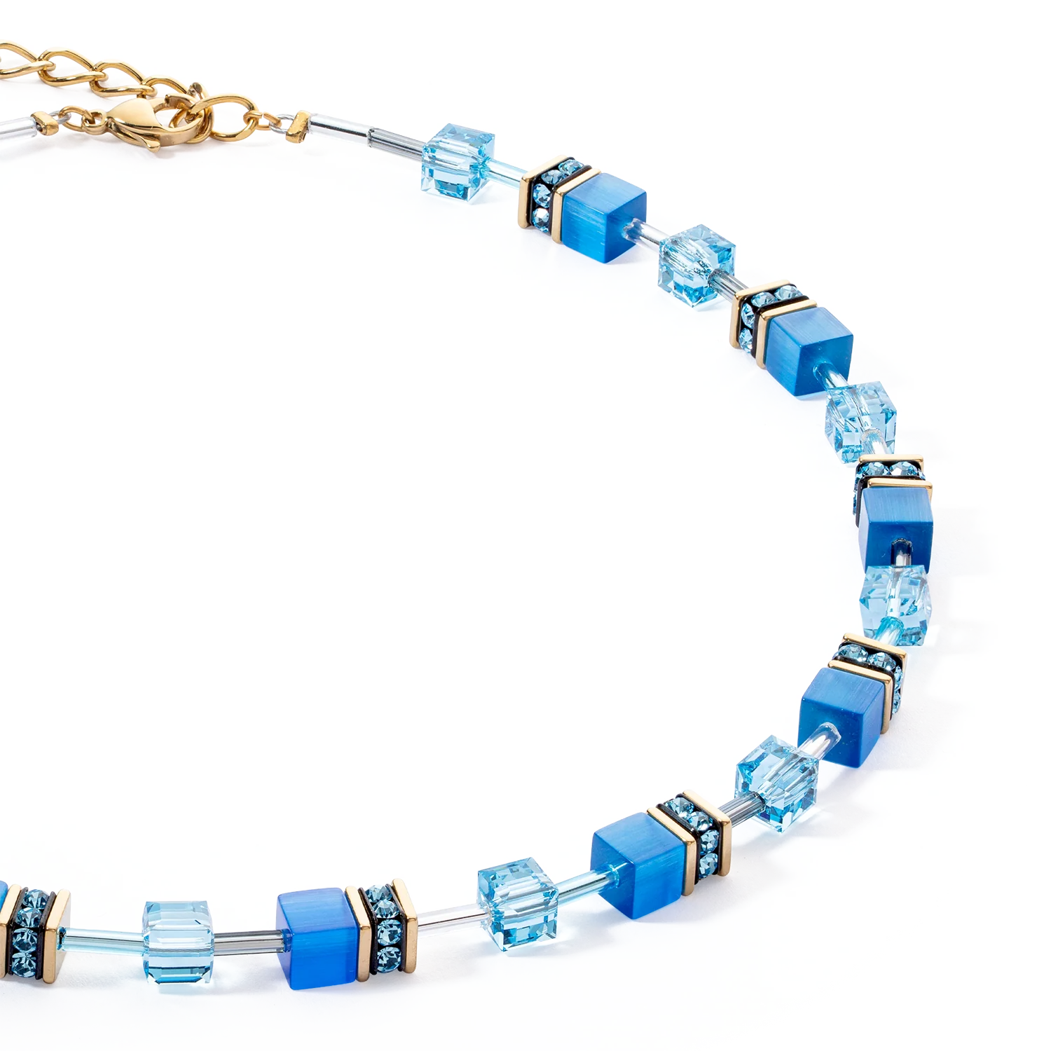 Collier GeoCUBE® Iconic Mono Or turquoise - Image 2