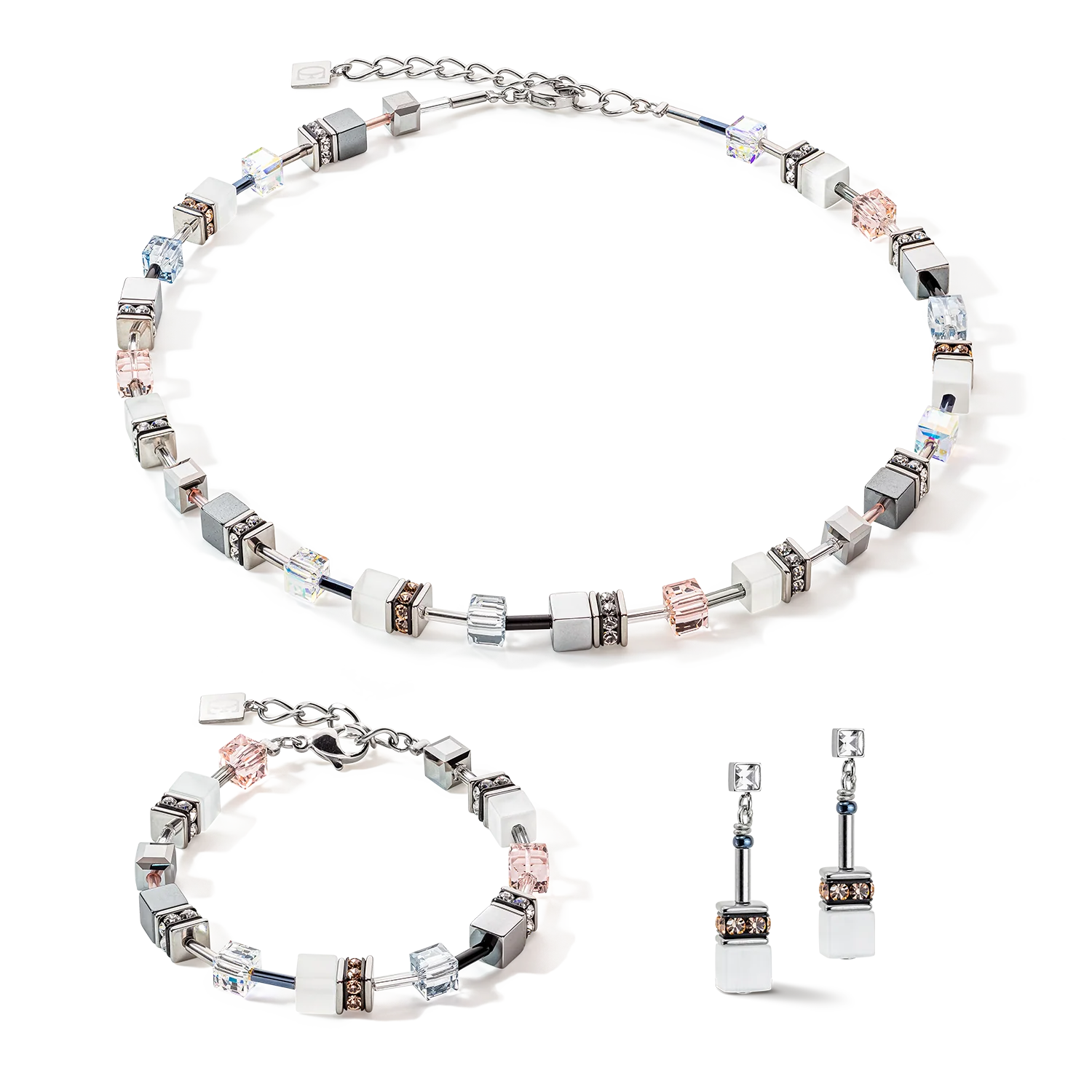 Collier GeoCUBE® Iconic Monochrome peche - Image 3