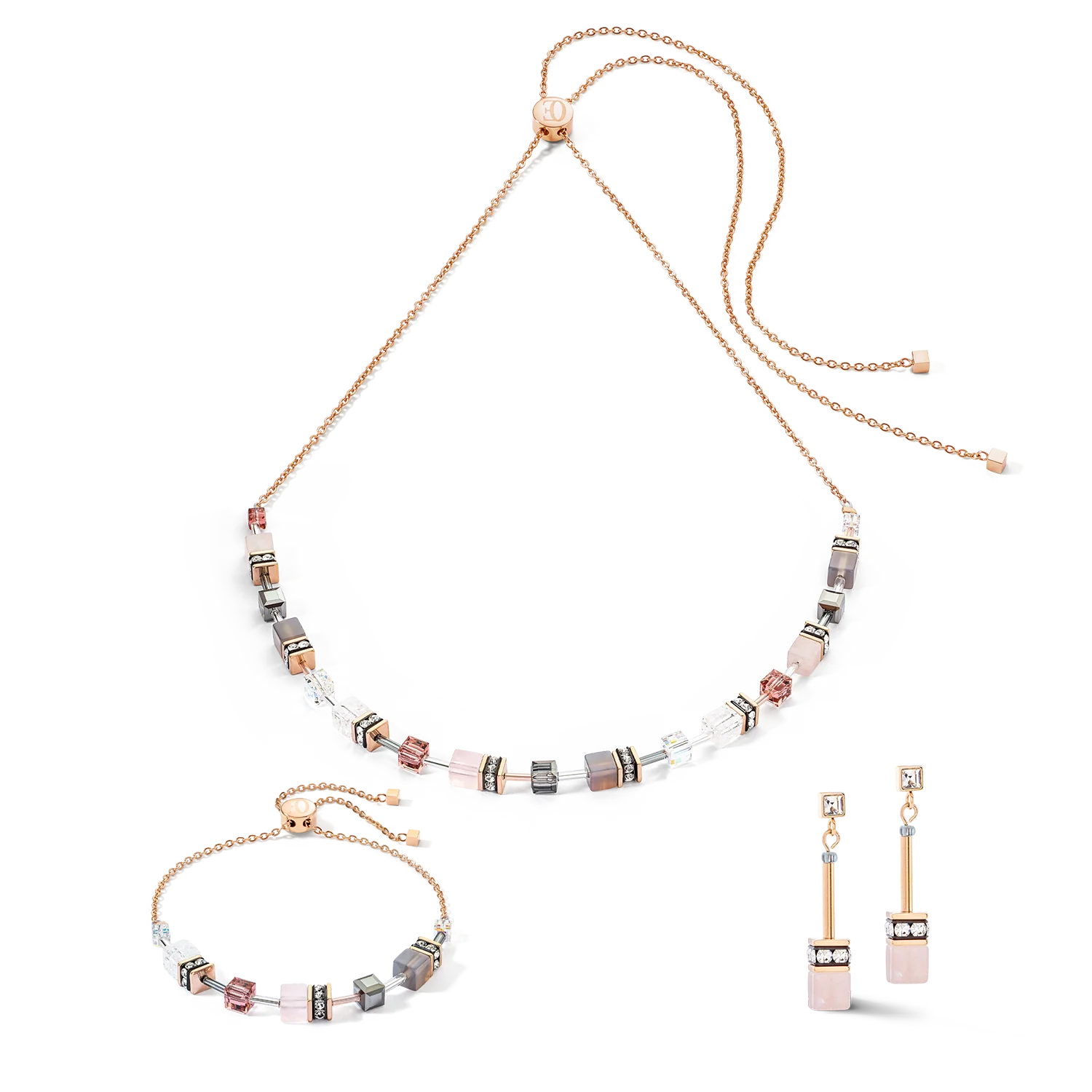 Collier GeoCUBE® Iconic Nature Chain rose - Image 3