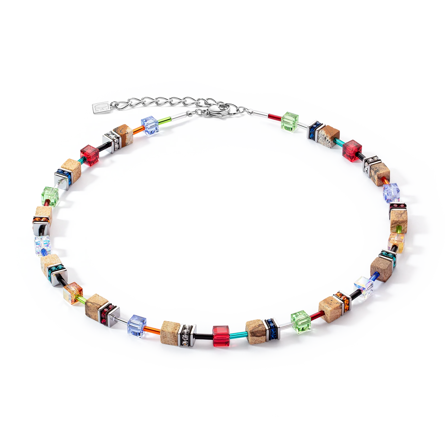 Collier GeoCUBE® Iconic Nature multicolore marron