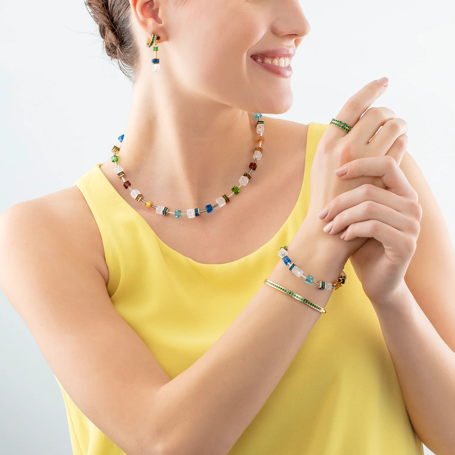 Collier GeoCUBE® Iconic Nature multicolore or - Image 4