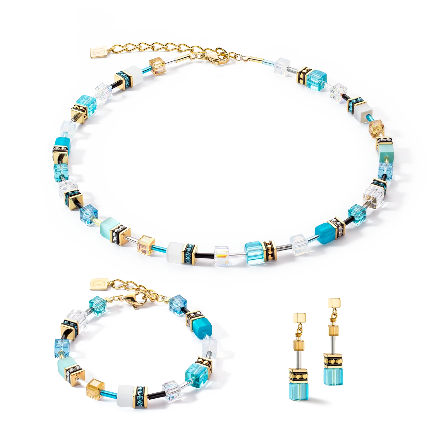 Collier GeoCUBE® Iconic or turquoise - Image 3