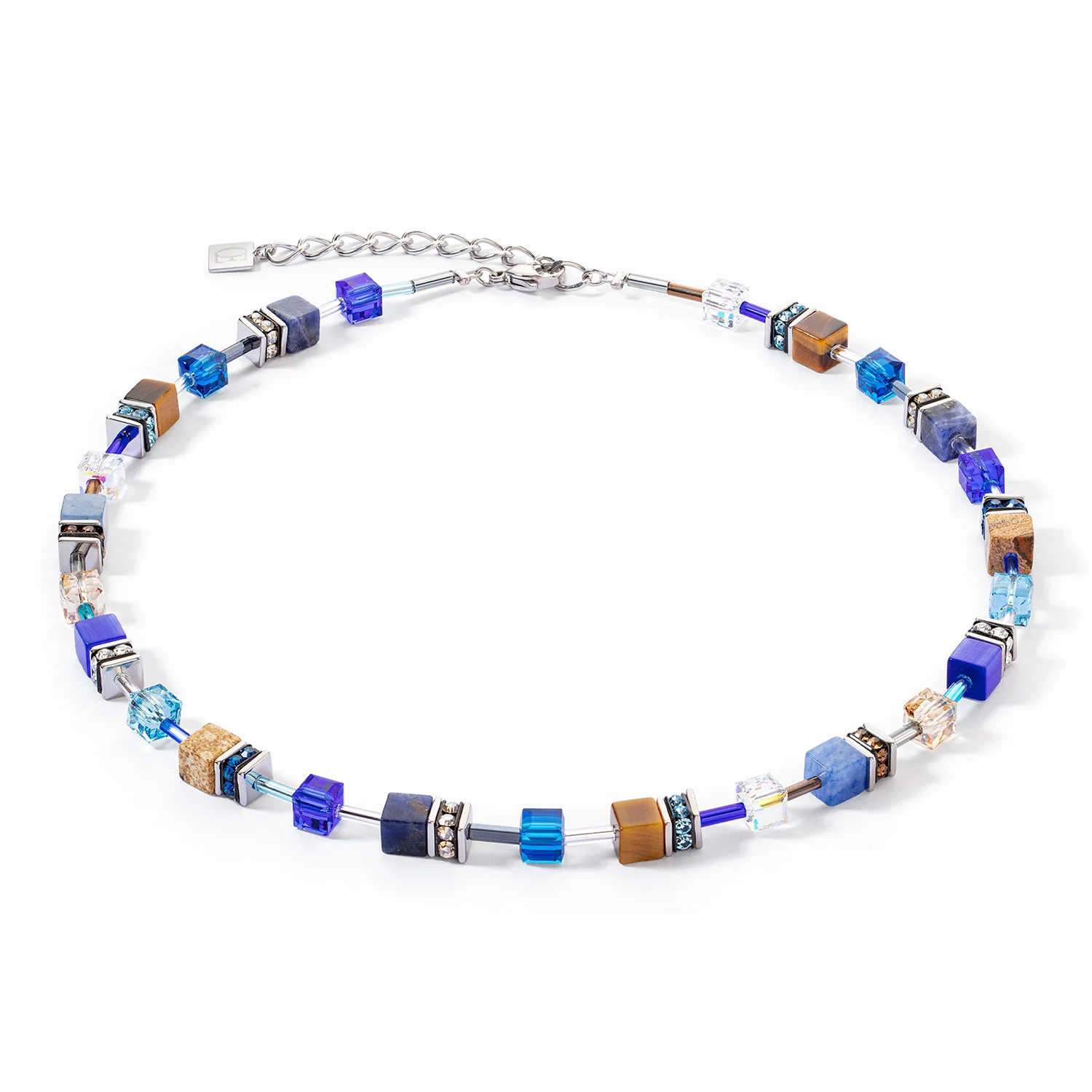 Collier GeoCUBE® Iconic Precious bleu-brun