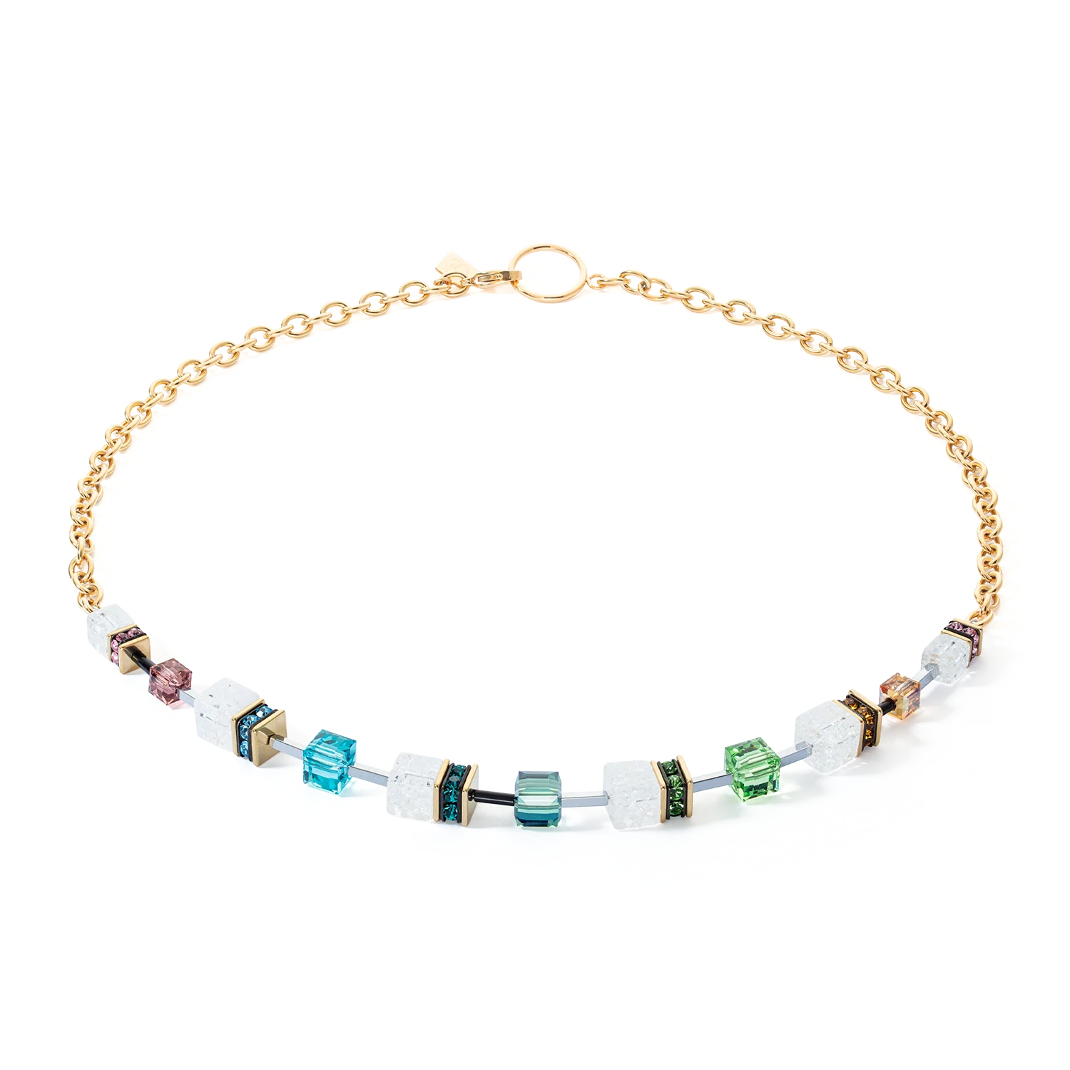 Collier GeoCUBE® Iconic Precious Chain or-multicolore