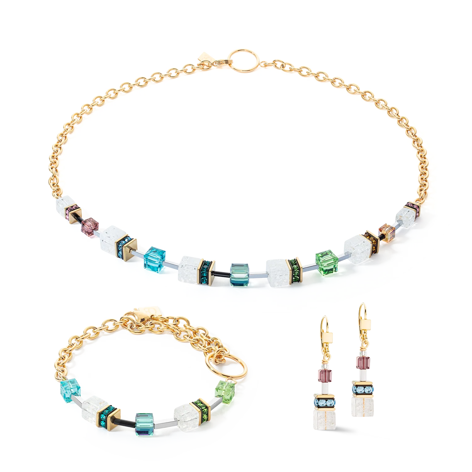 Collier GeoCUBE® Iconic Precious Chain or-multicolore - Image 3