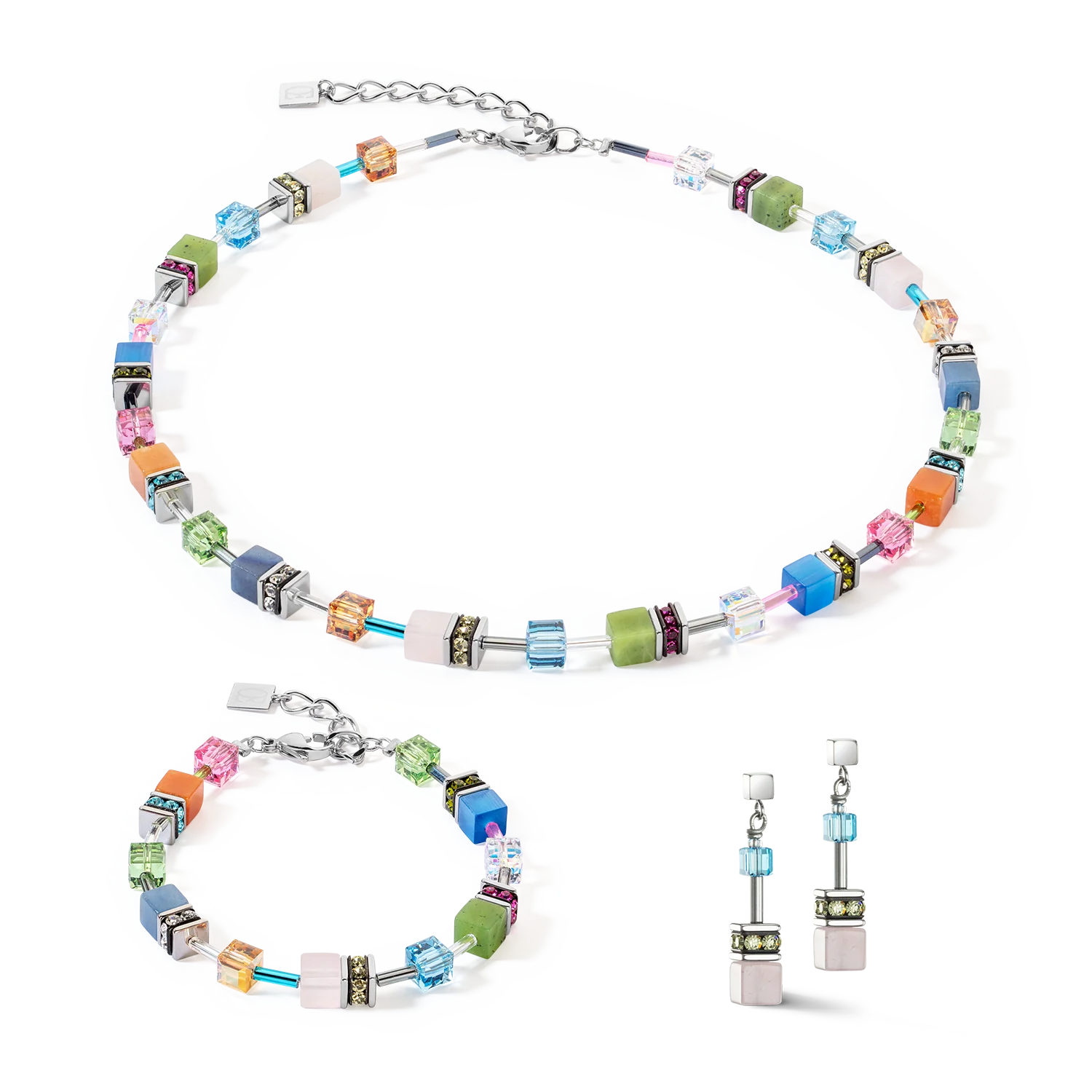 Collier GeoCUBE® Iconic Precious multicolour boho - Image 3