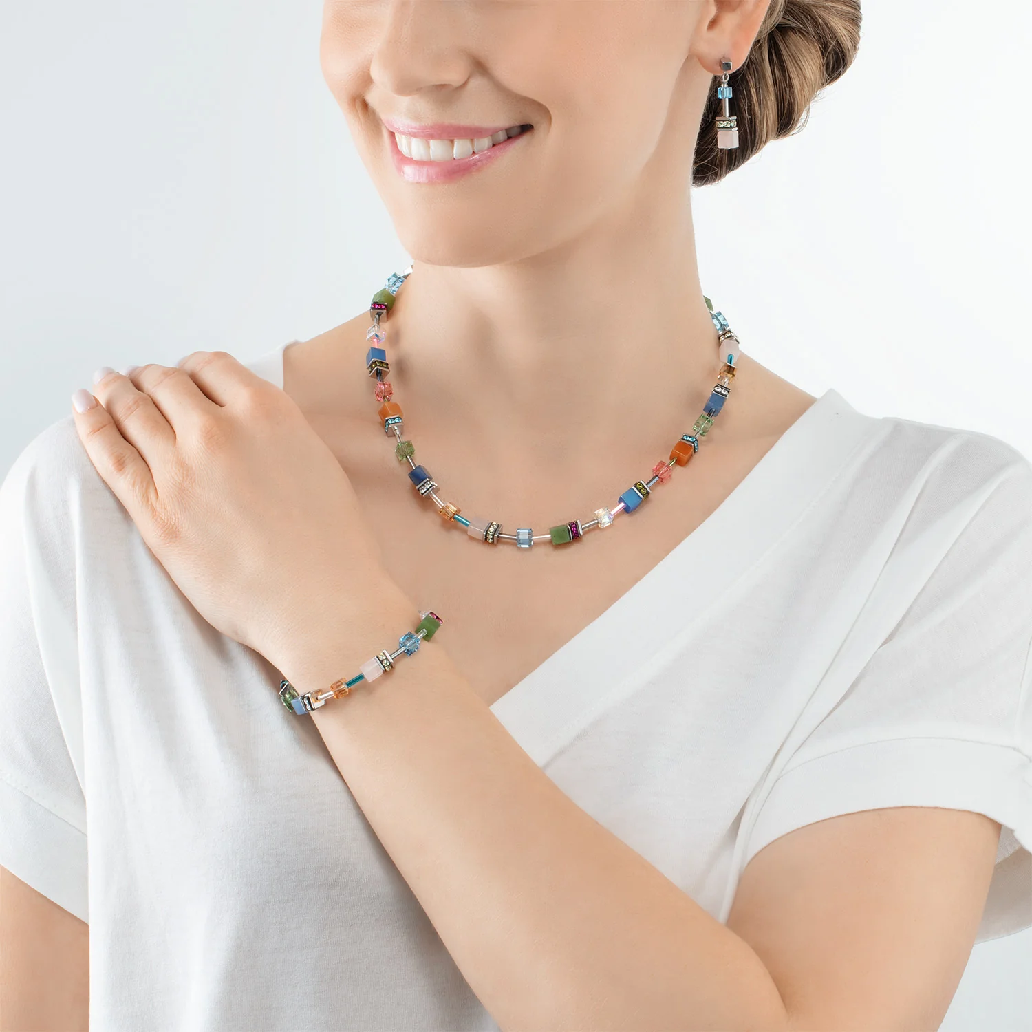 Collier GeoCUBE® Iconic Precious multicolour boho - Image 4