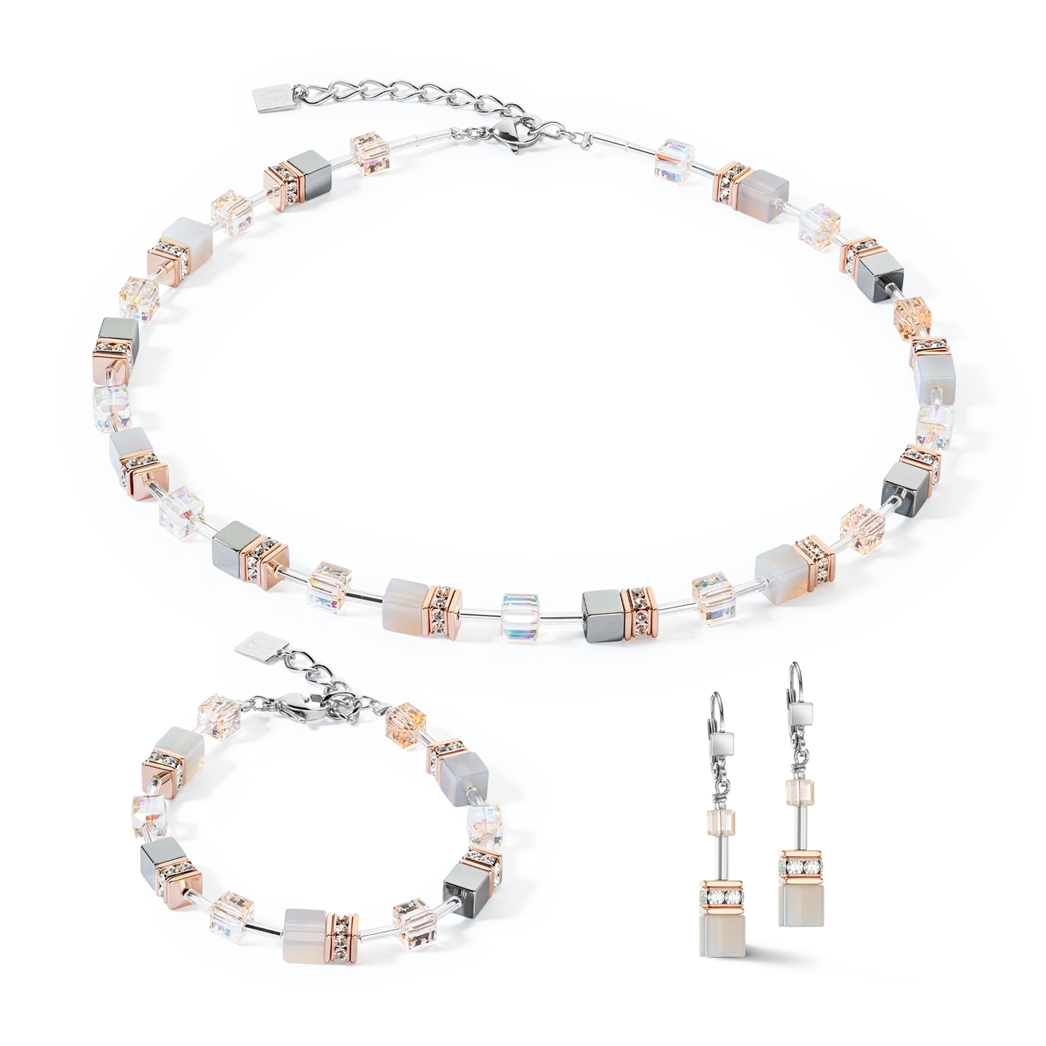 Collier GeoCUBE® Iconic Precious or rose-pêche - Image 3