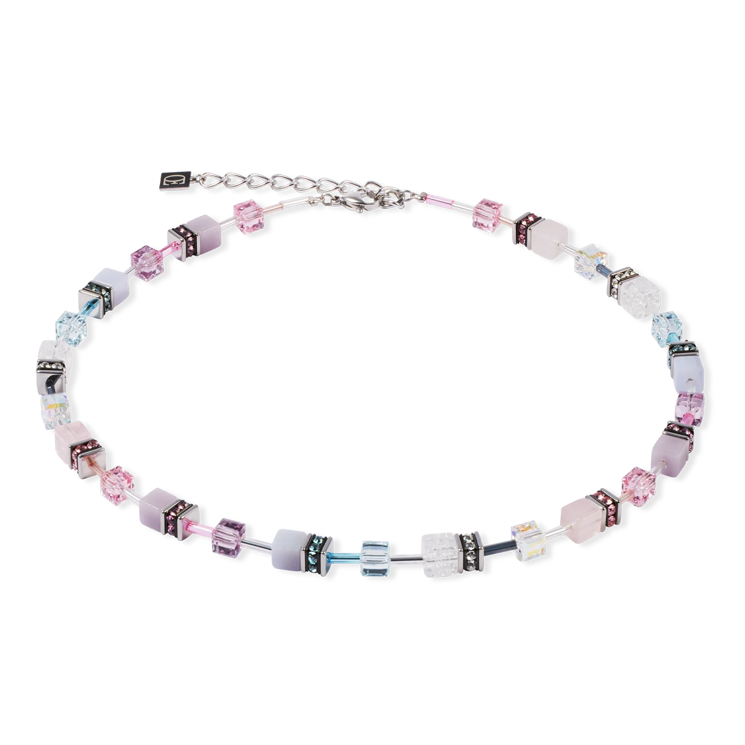 Collier GeoCUBE® Iconic Precious rose-lilas