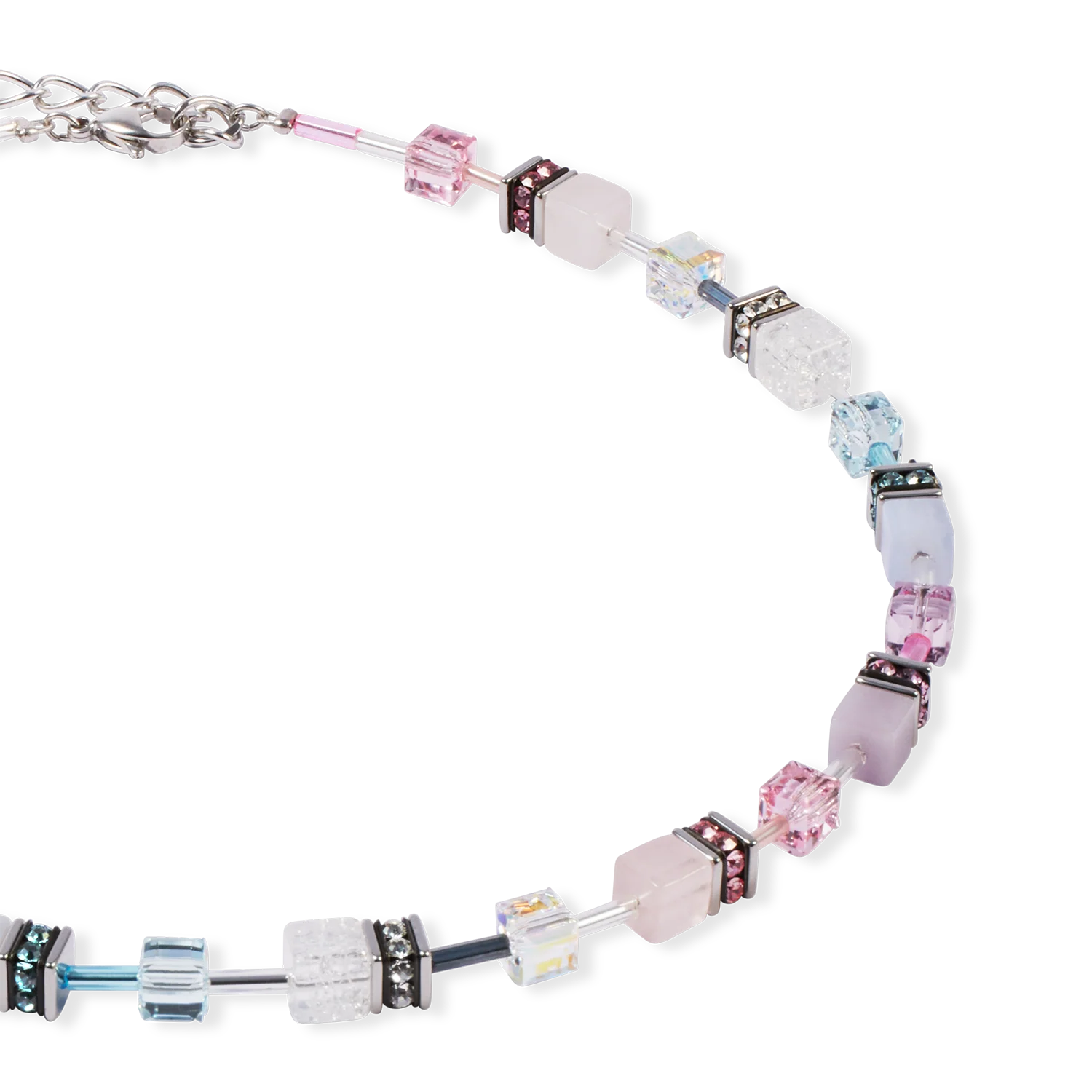 Collier GeoCUBE® Iconic Precious rose-lilas - Image 2