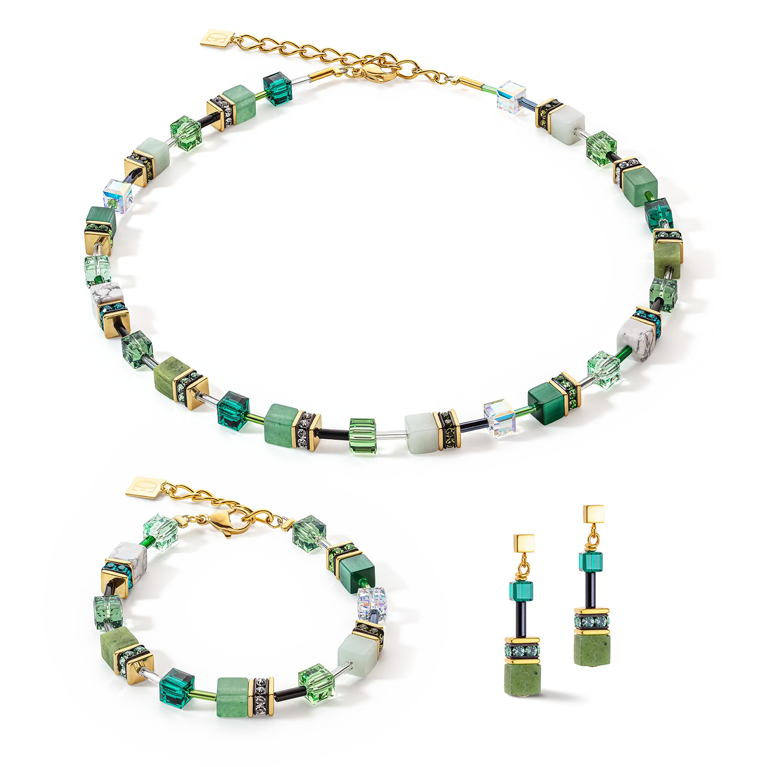 Collier GeoCUBE® Iconic Precious vert - Image 3