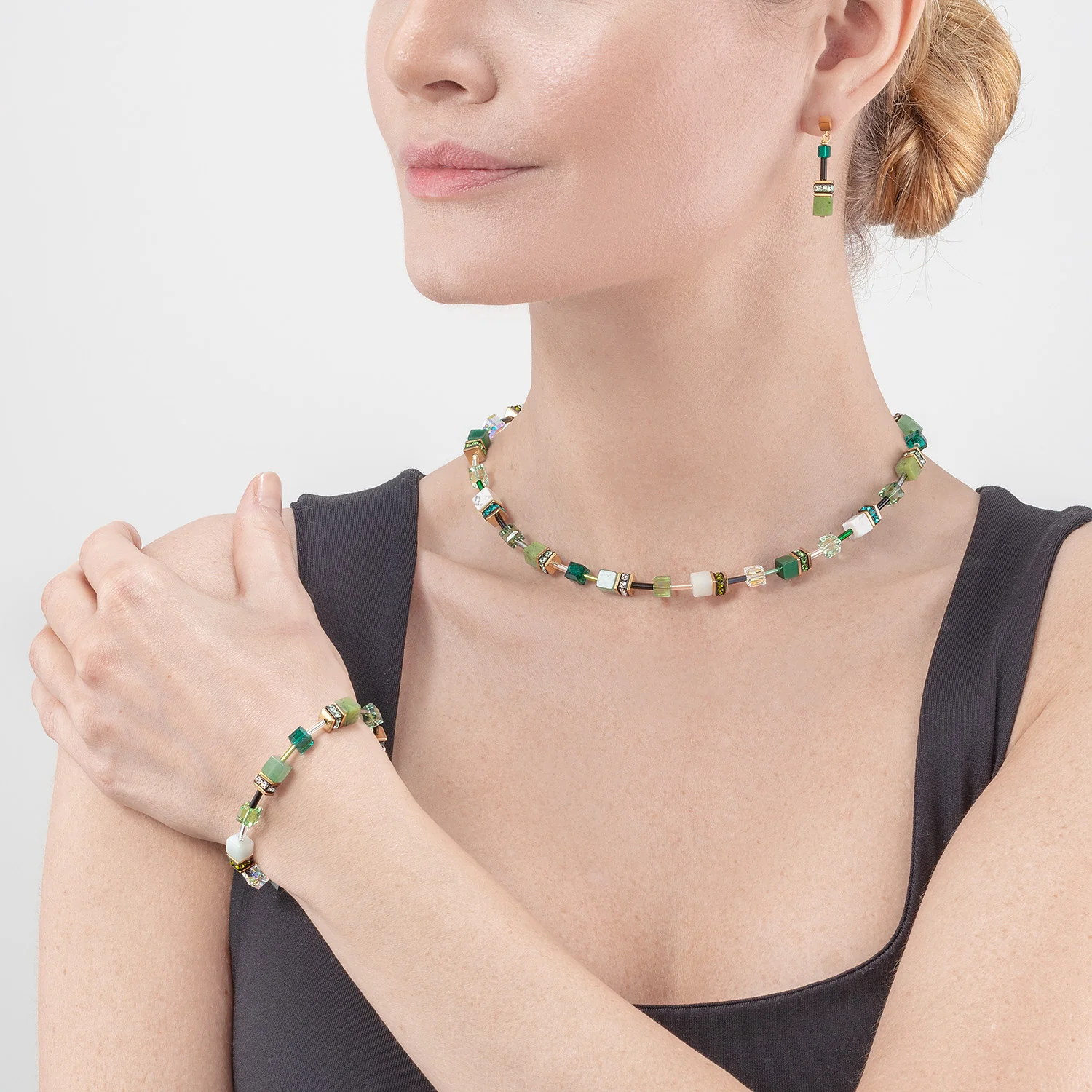 Collier GeoCUBE® Iconic Precious vert - Image 4