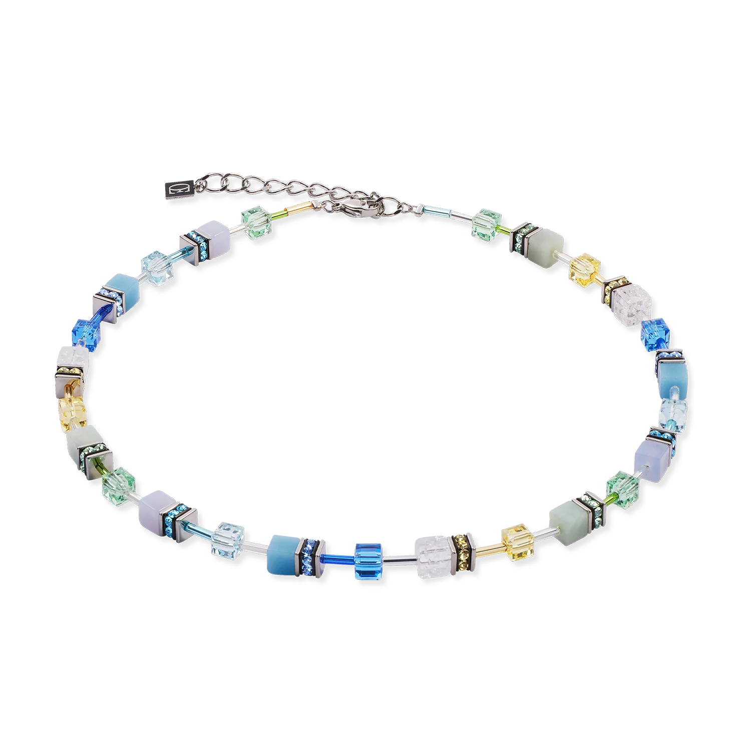 Collier GeoCUBE® Iconic Precious vert aqua