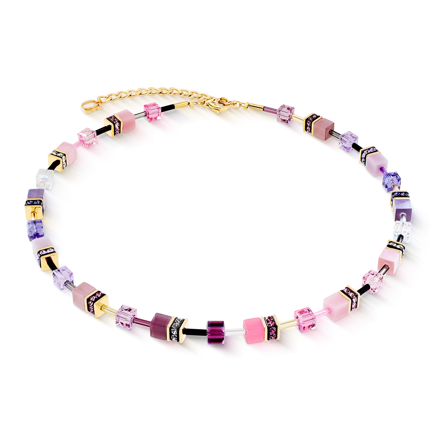 Collier GeoCUBE® Iconic rose lilas