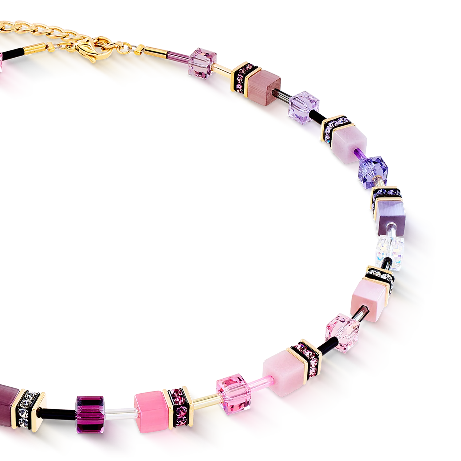 Collier GeoCUBE® Iconic rose lilas - Image 2