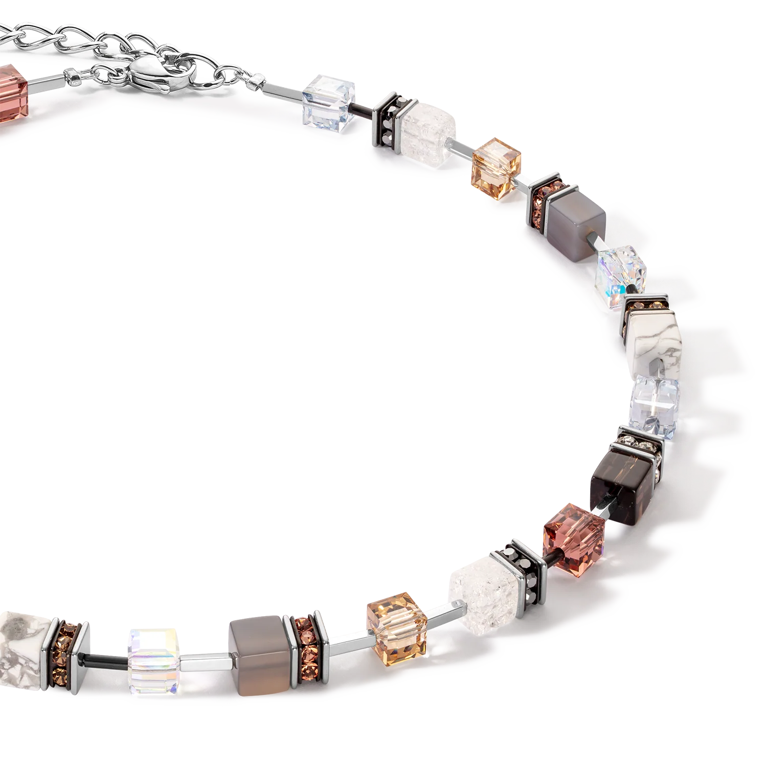 Collier GeoCUBE® Iconic Statement Precious cognac-beige - Image 2