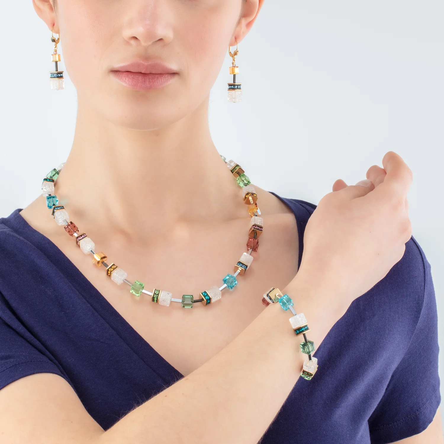 Collier GeoCUBE® Iconic Statement Precious multicolore - Image 3