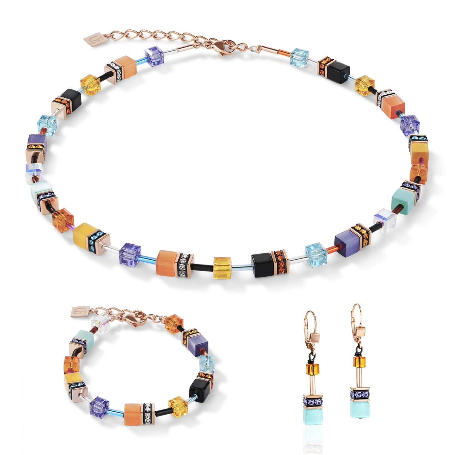 Collier GeoCUBE® multicolore Couture 2 - Image 3