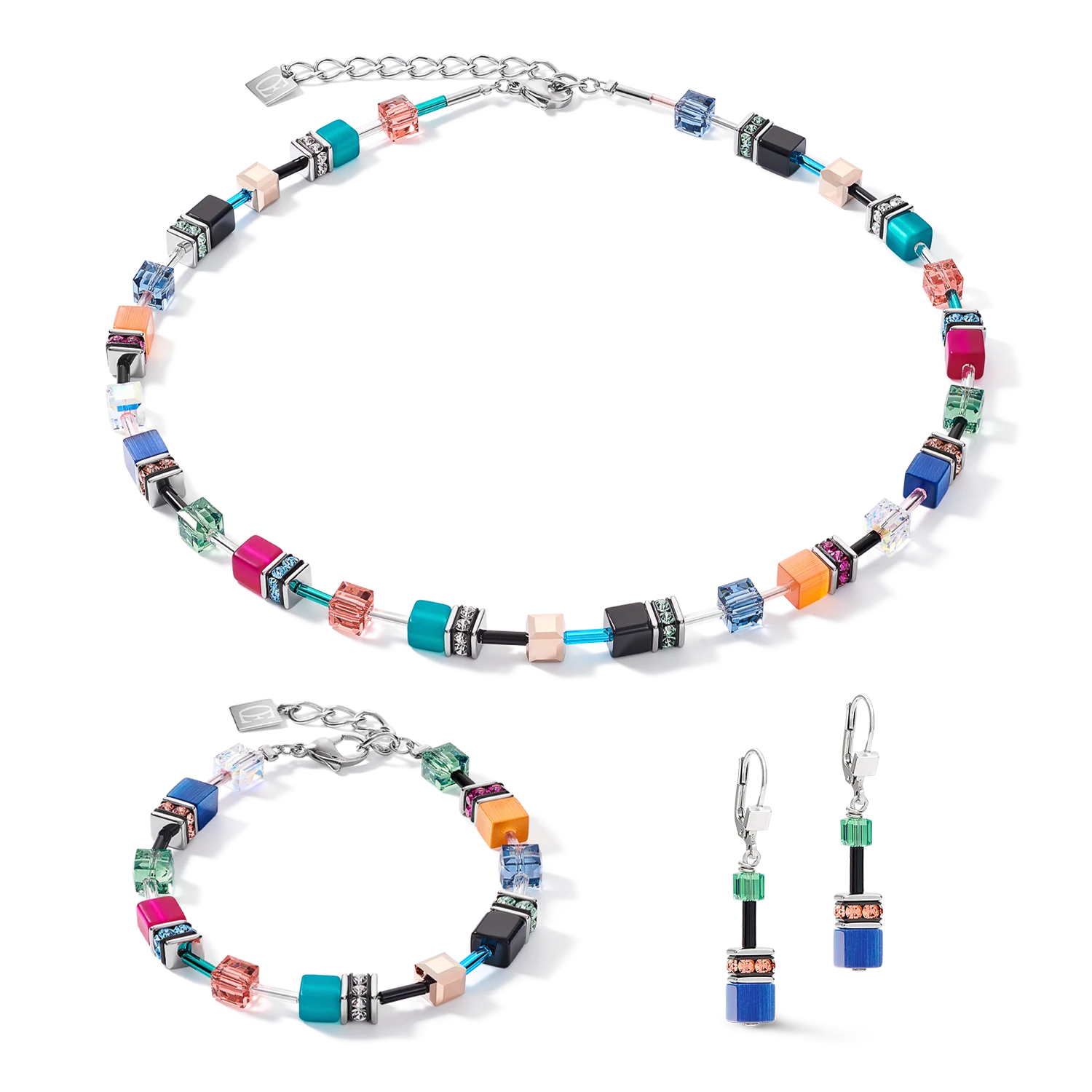 Collier GeoCUBE® multicolore ethno - Image 3