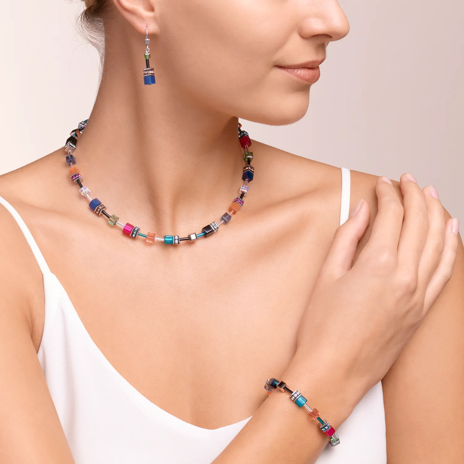 Collier GeoCUBE® multicolore ethno - Image 4
