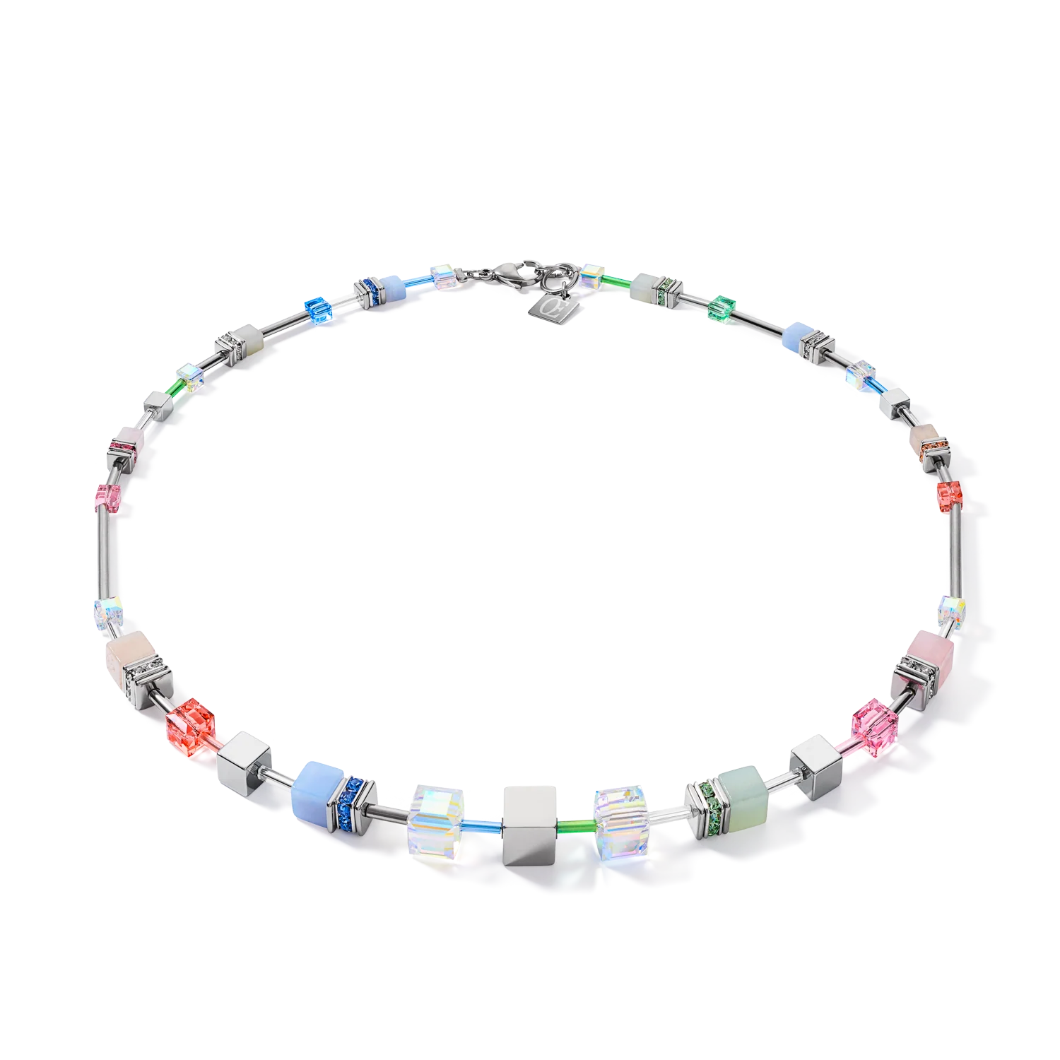 Collier GeoCUBE® Multitask 4-in1 summer multi pastel argent - Image 5