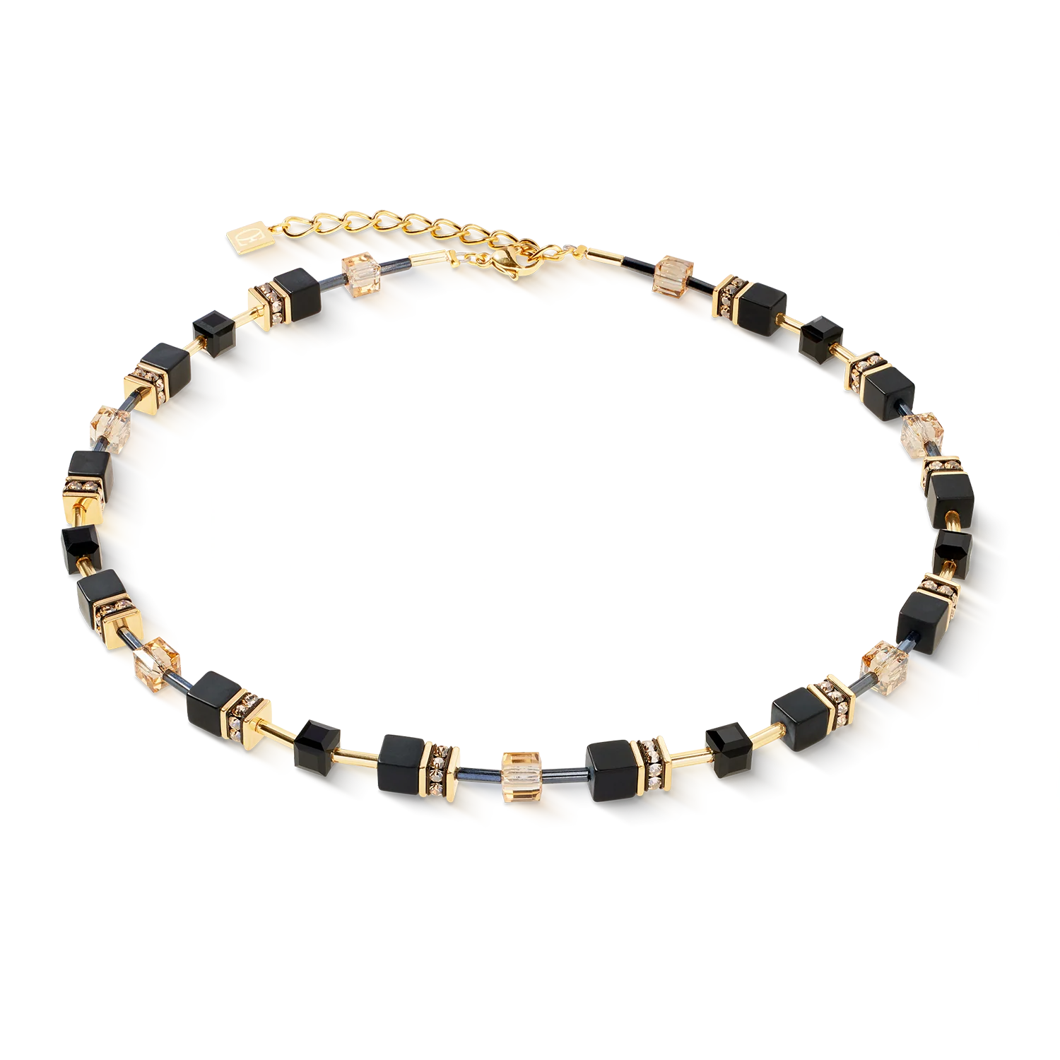 Collier GeoCUBE® Onyx noir-or