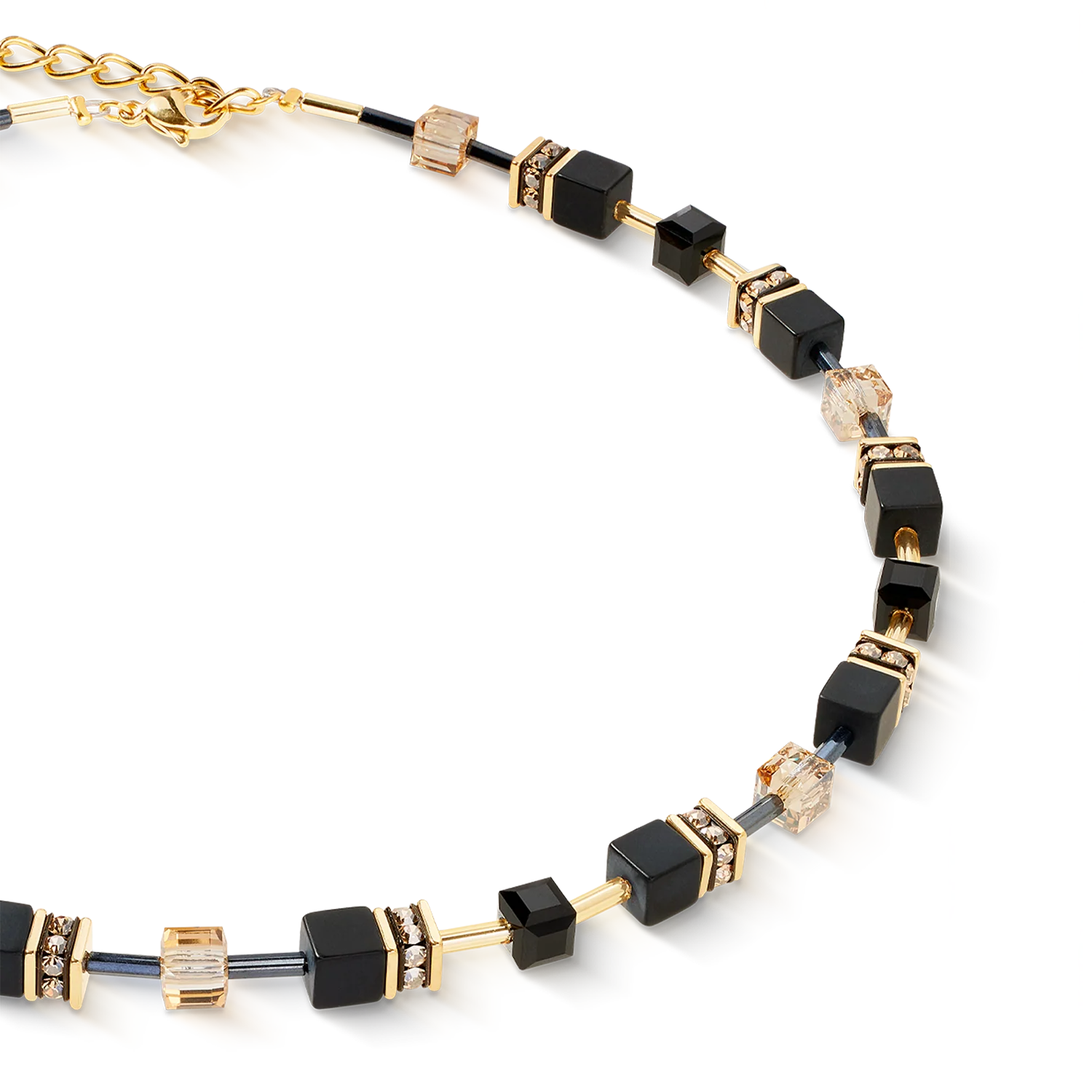 Collier GeoCUBE® Onyx noir-or - Image 2