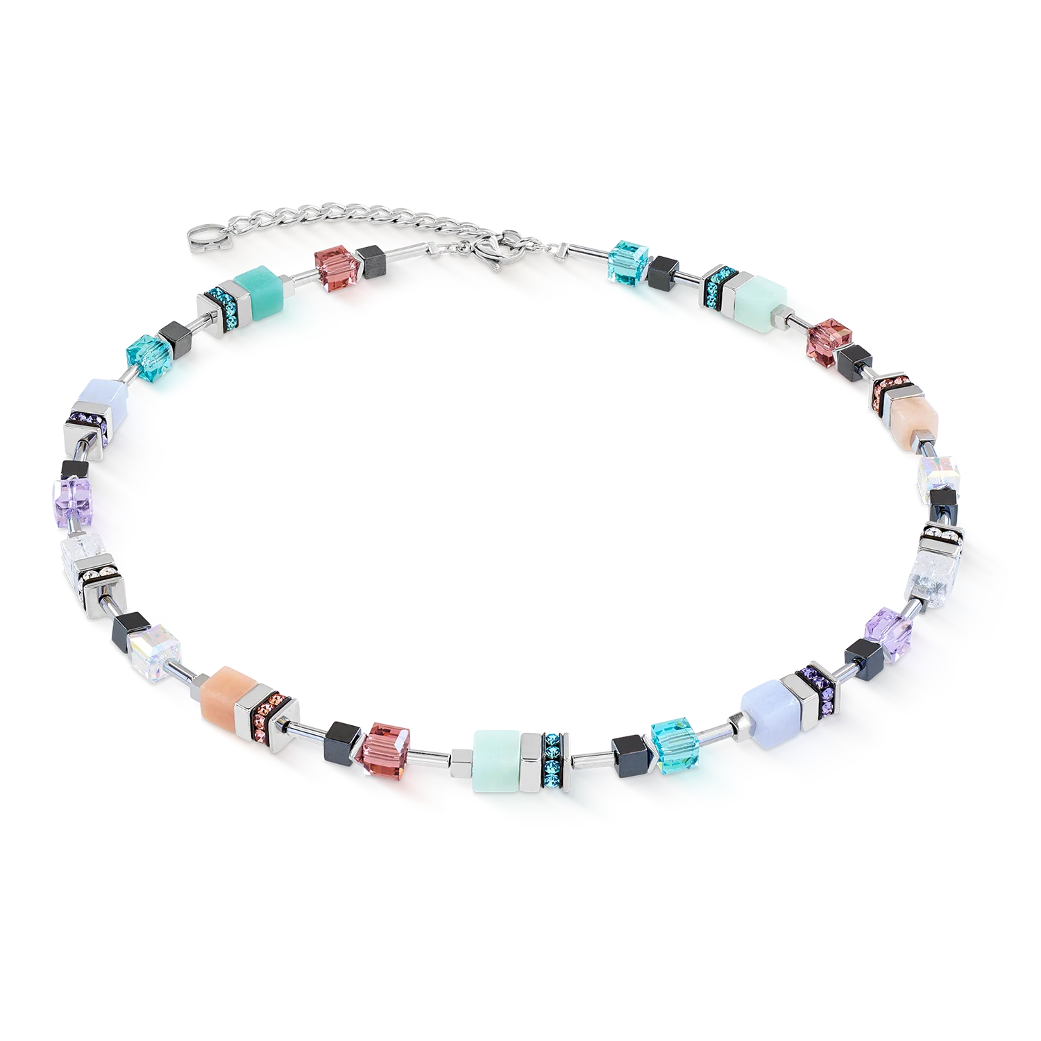 Collier GeoCUBE® Precious Motion Sorbet argent