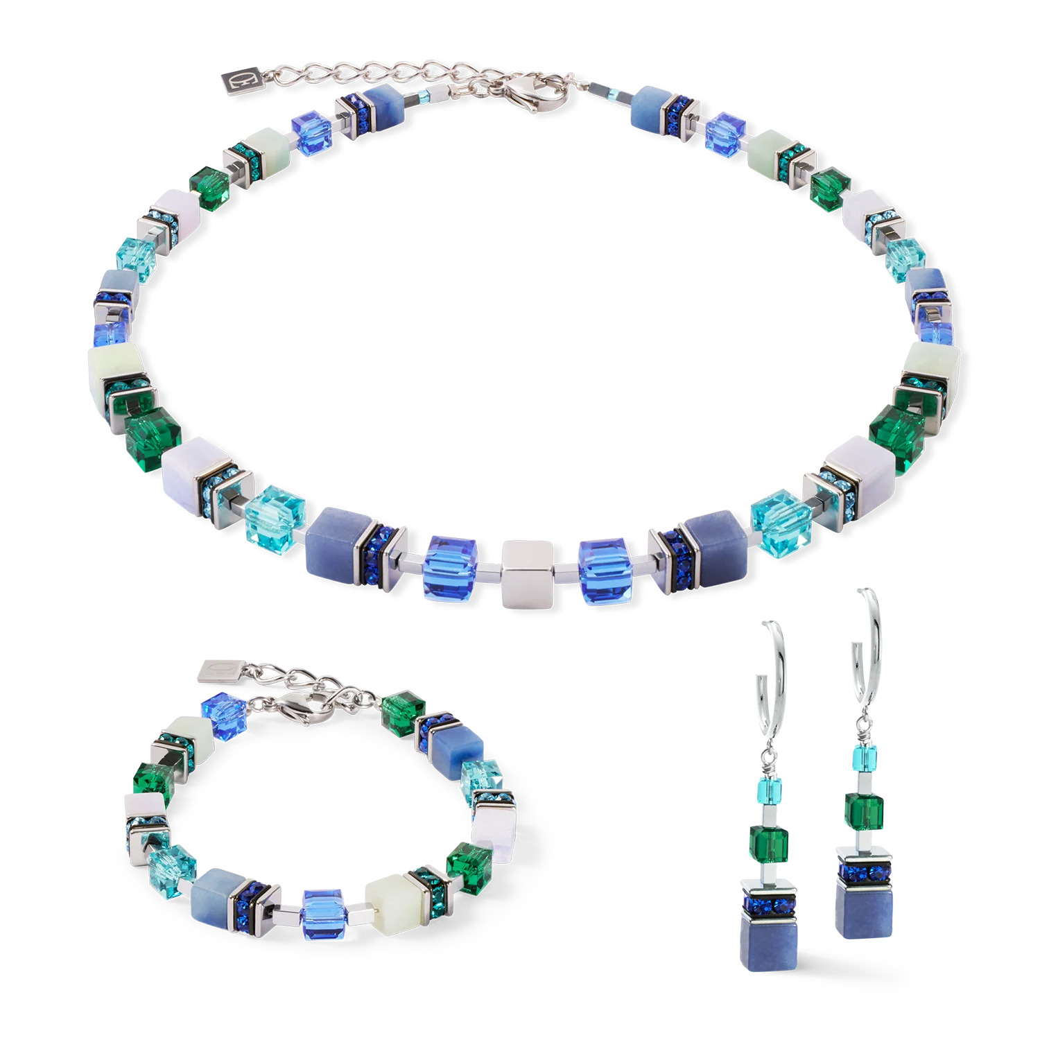 Collier GeoCUBE® Precious Statement argent-ocean - Image 3