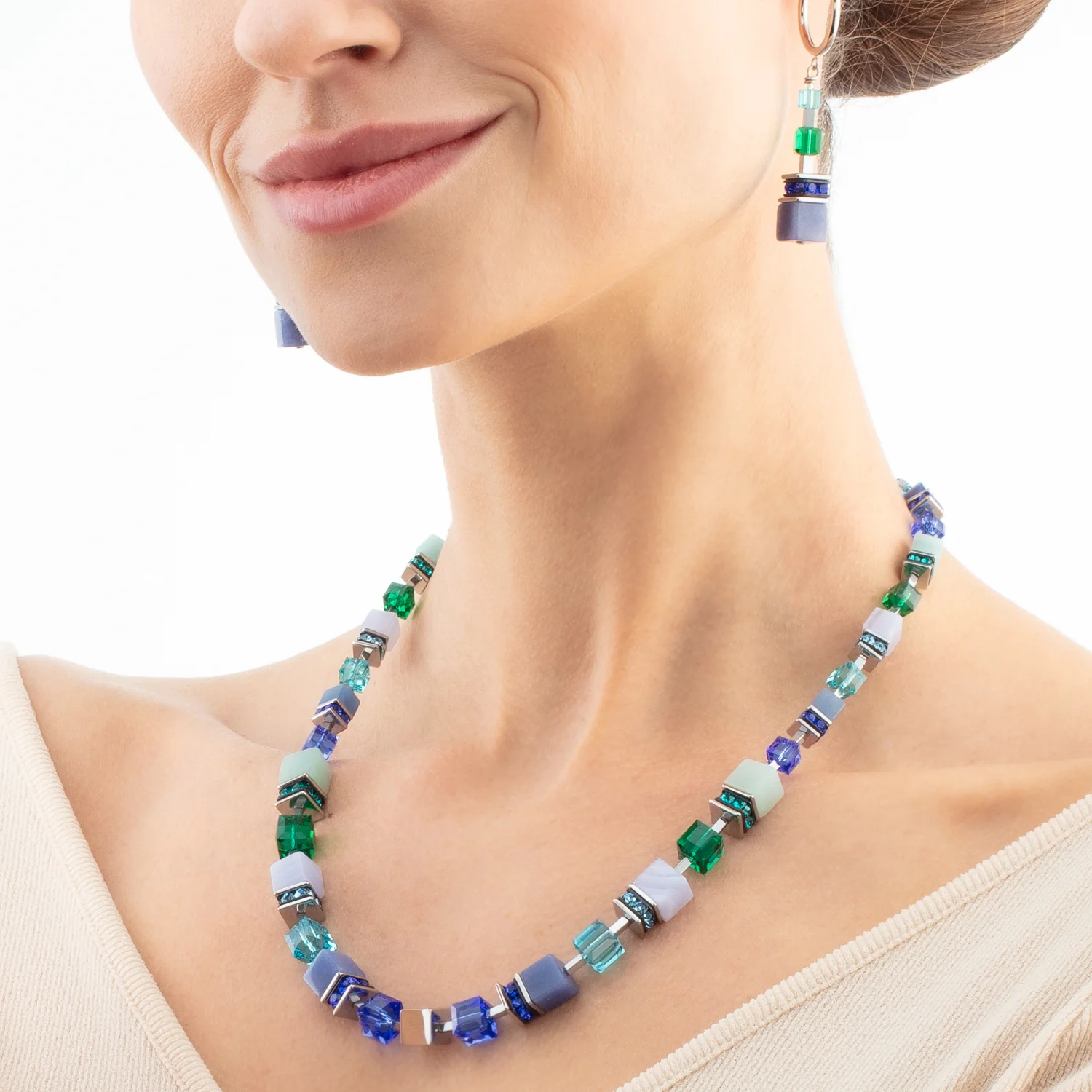 Collier GeoCUBE® Precious Statement argent-ocean - Image 4