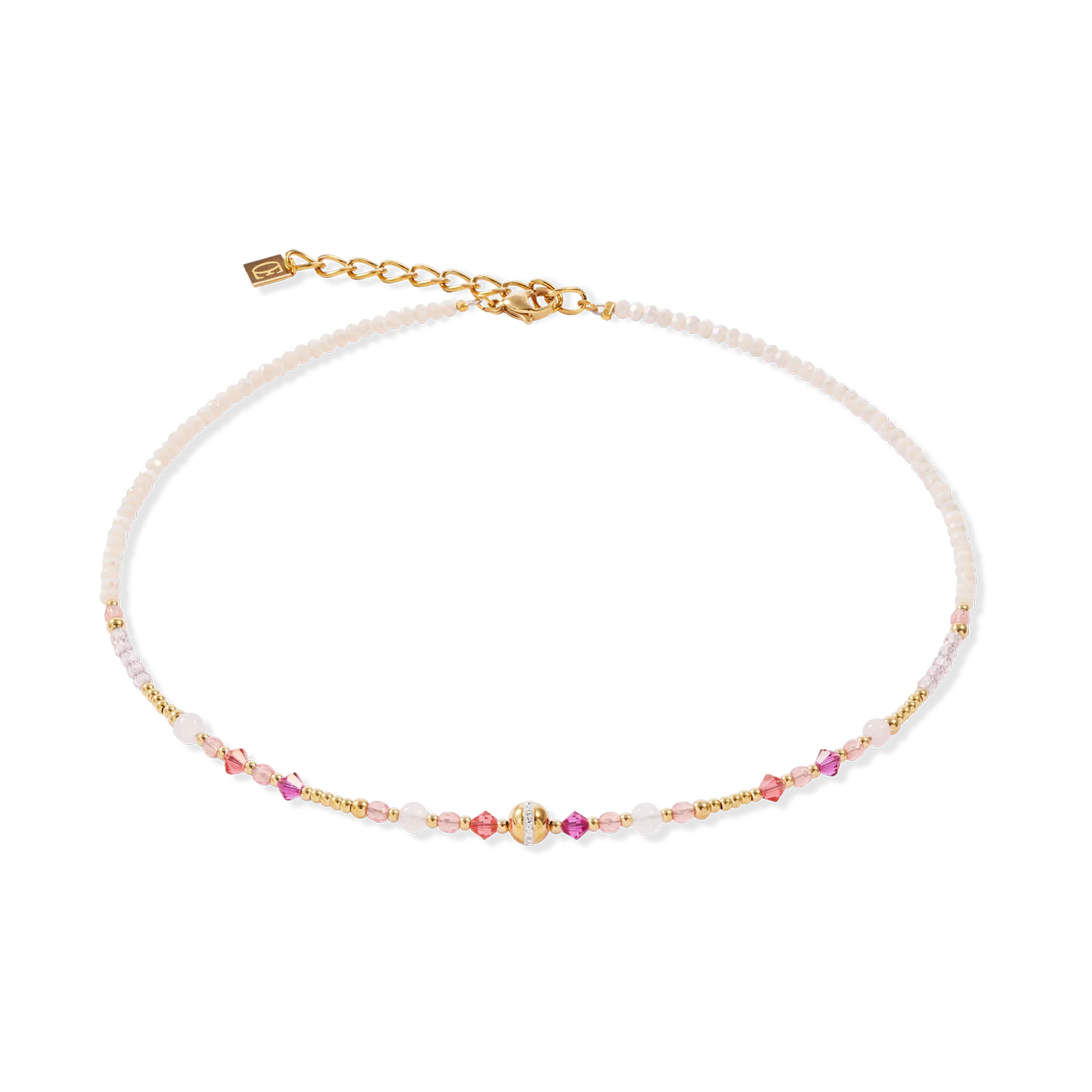 Collier Golden Sphere Shape Mix rose