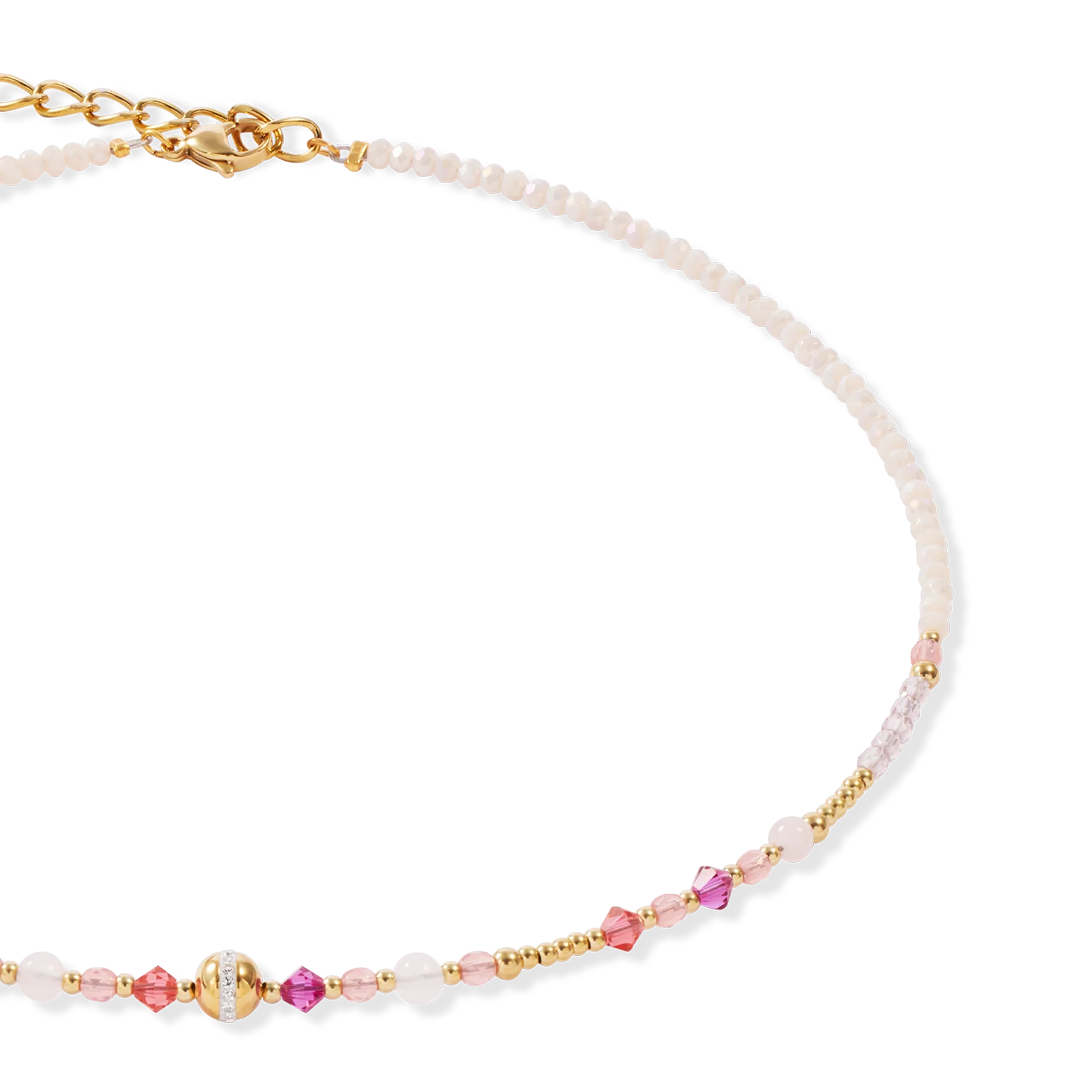 Collier Golden Sphere Shape Mix rose - Image 2