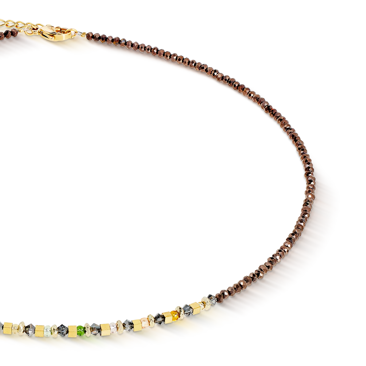 Collier golden Whisper marron-olive - Image 2