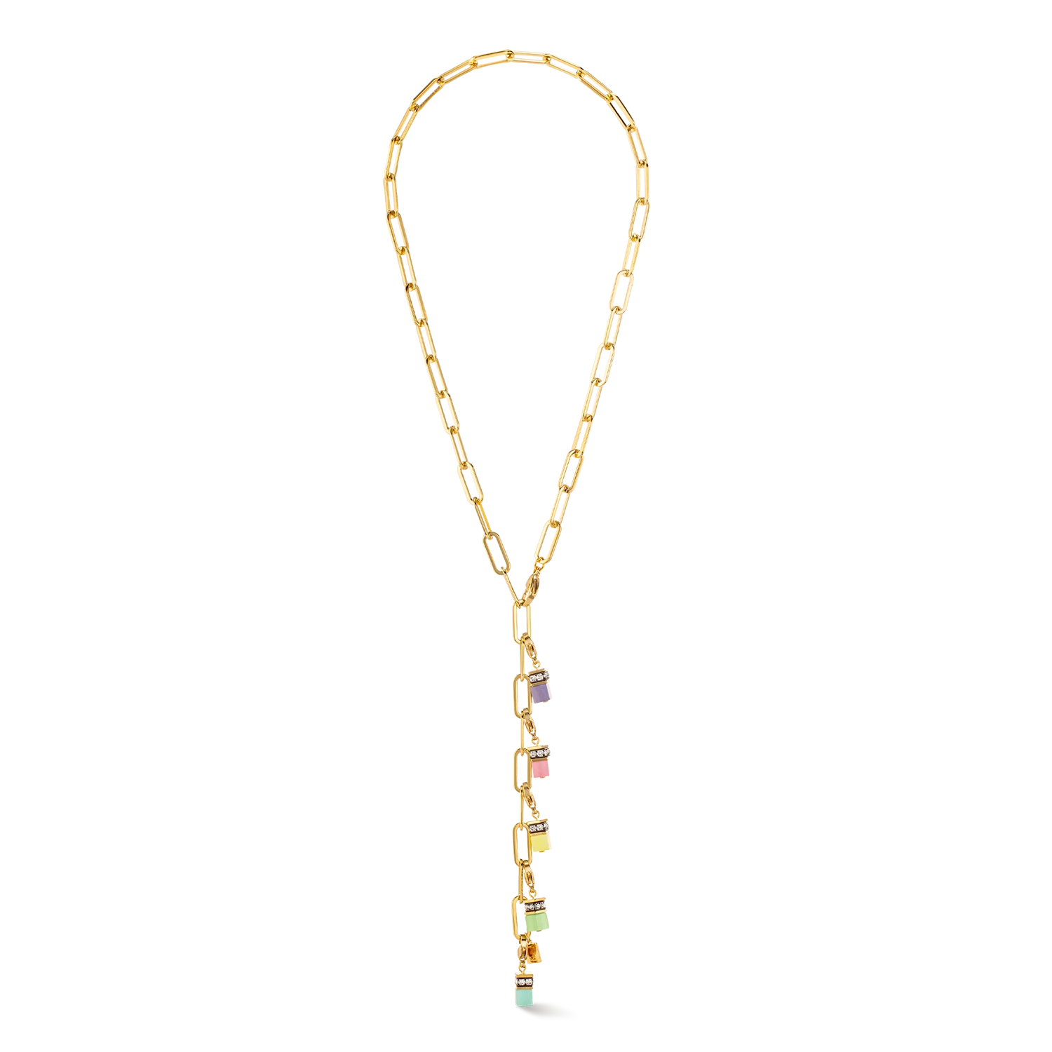 Collier Happy Iconic Cube Charms or pastel