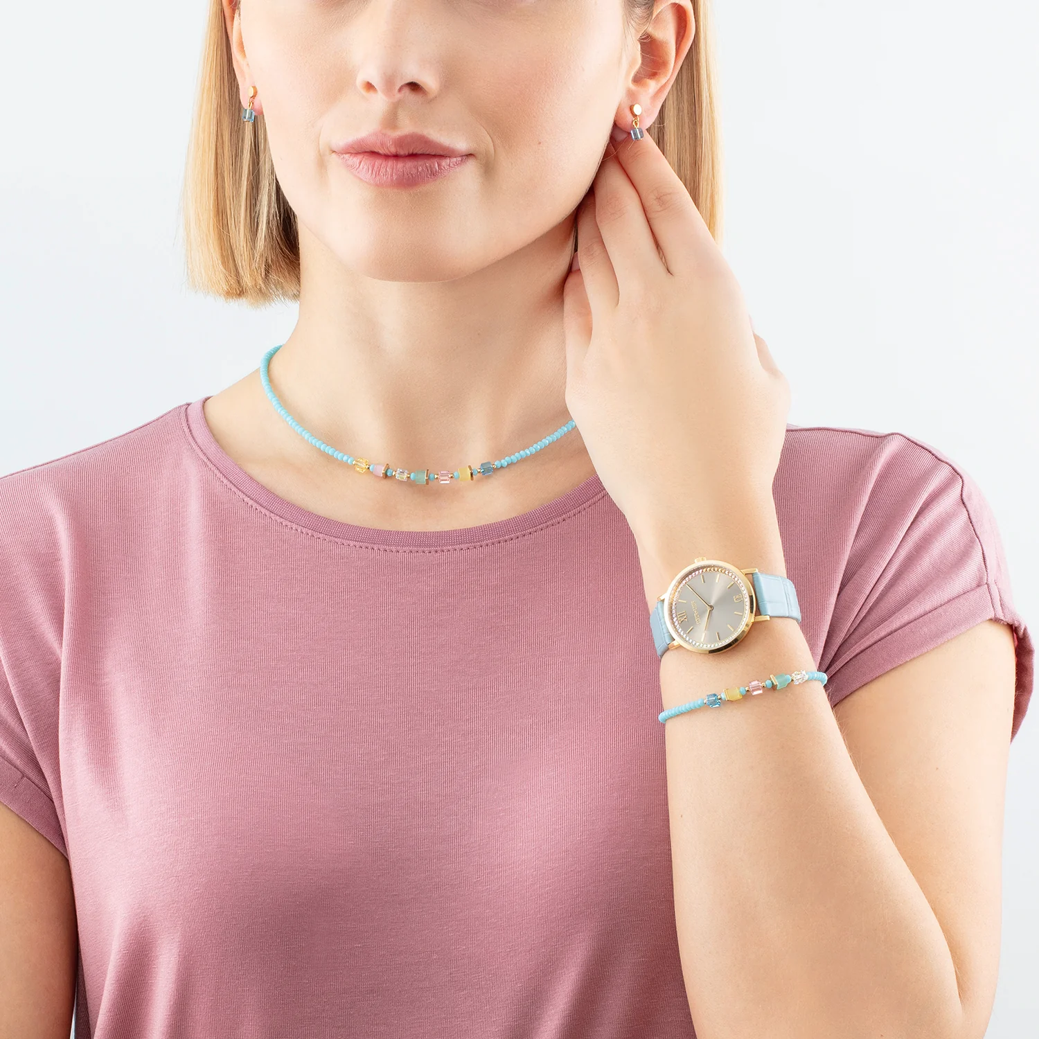 Collier Joyful Colours turquoise-multicolore - Image 4
