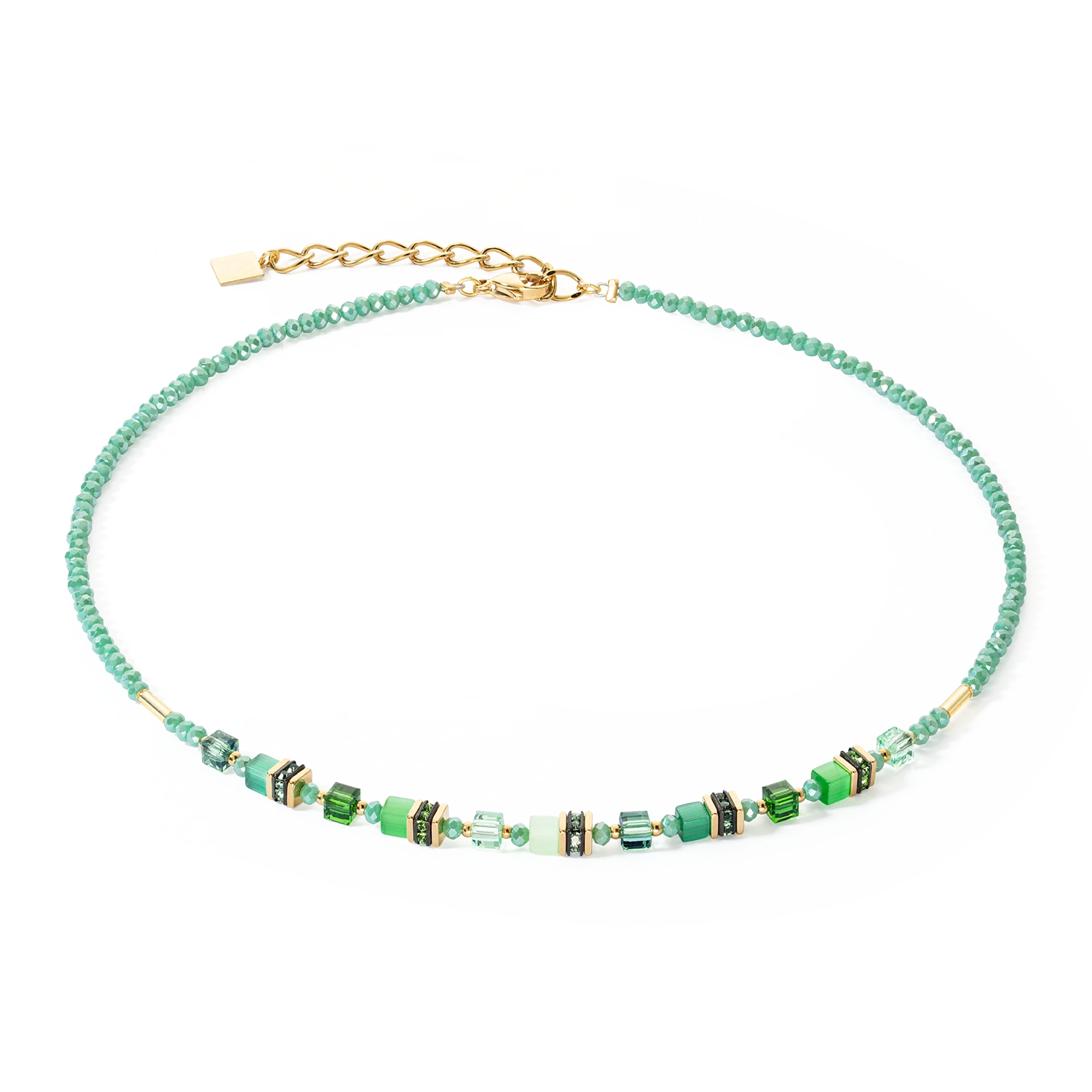 Collier Mini Cubes vert