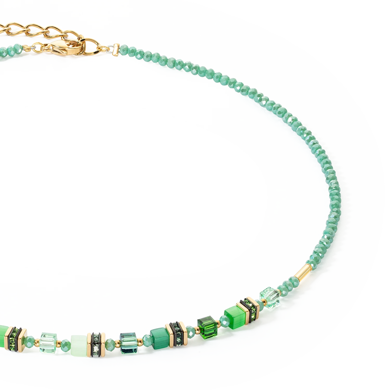 Collier Mini Cubes vert - Image 2