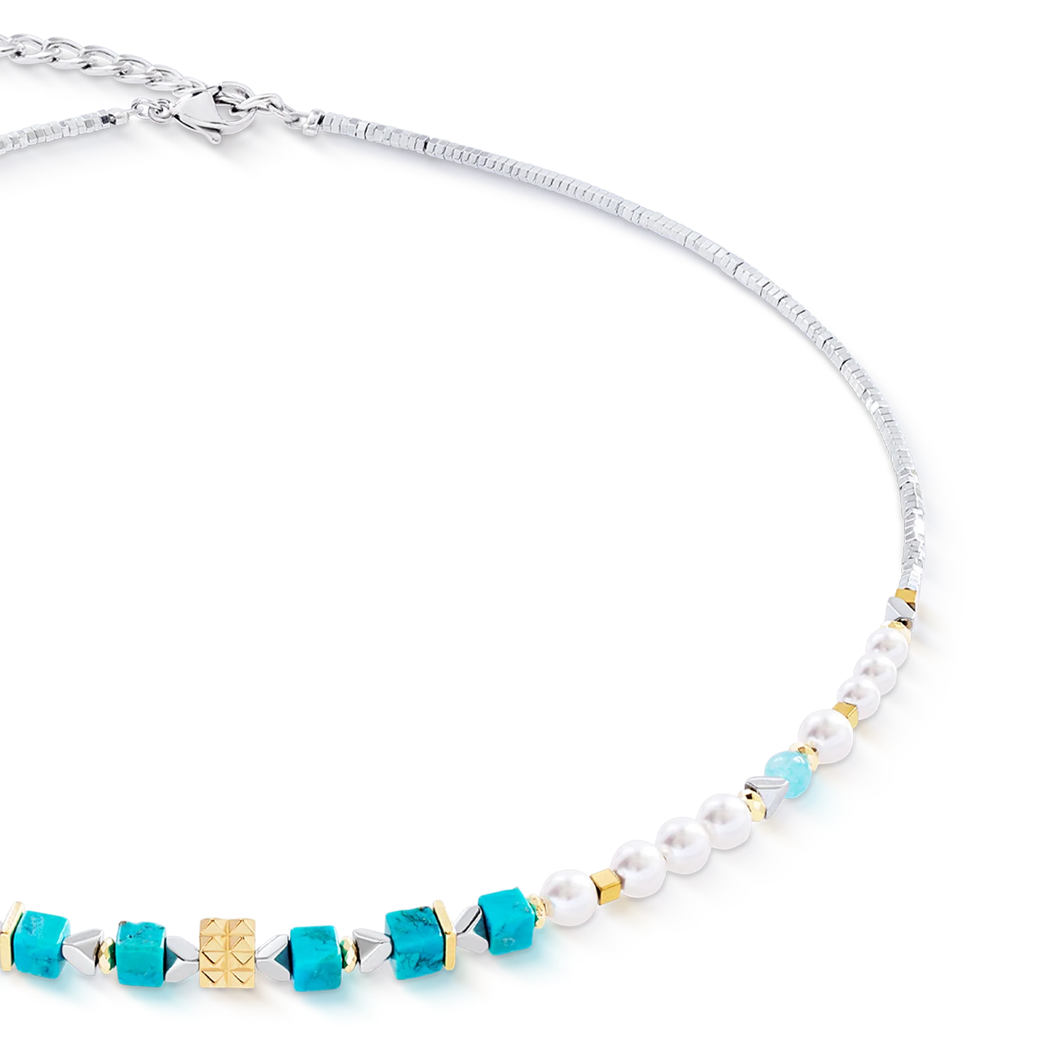 Collier Modern Elegance Spikes or-turquoise - Image 2