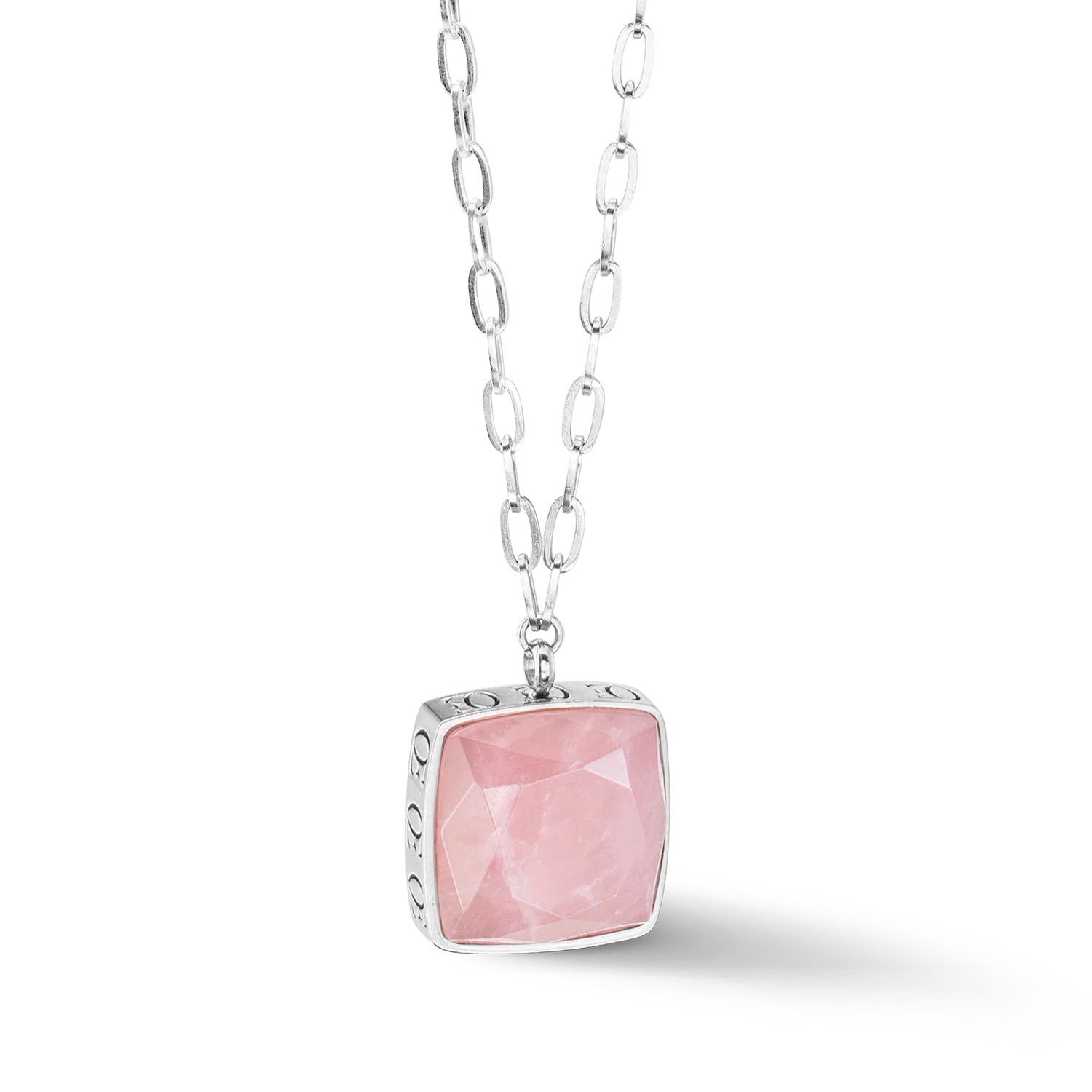 Collier OE Amulette Square Quartz argent-rose - Image 2