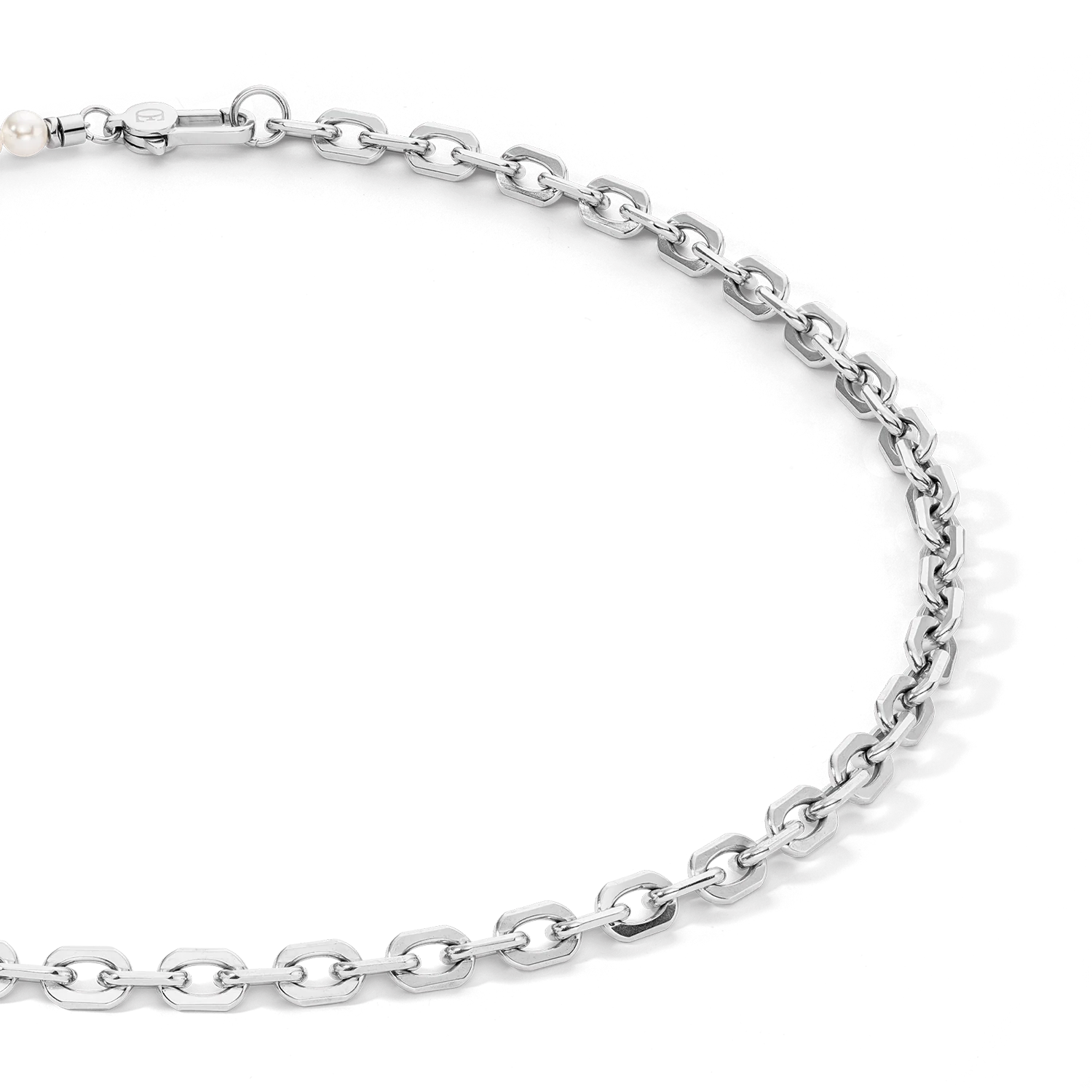 Collier Pearls Fusion link chain blanc - Image 2