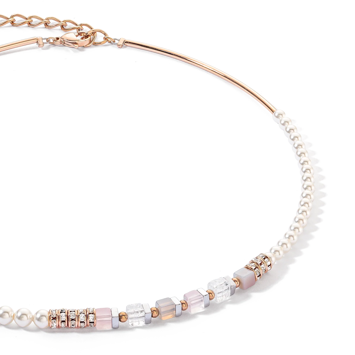 Collier Precious Fusion Offset or rose et rose glacé - Image 2