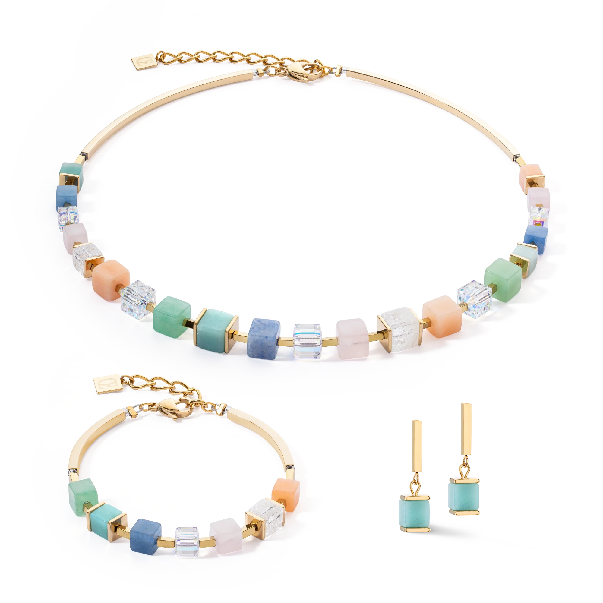 Collier Precious Statement Cubes multicolore-gentle - Image 3