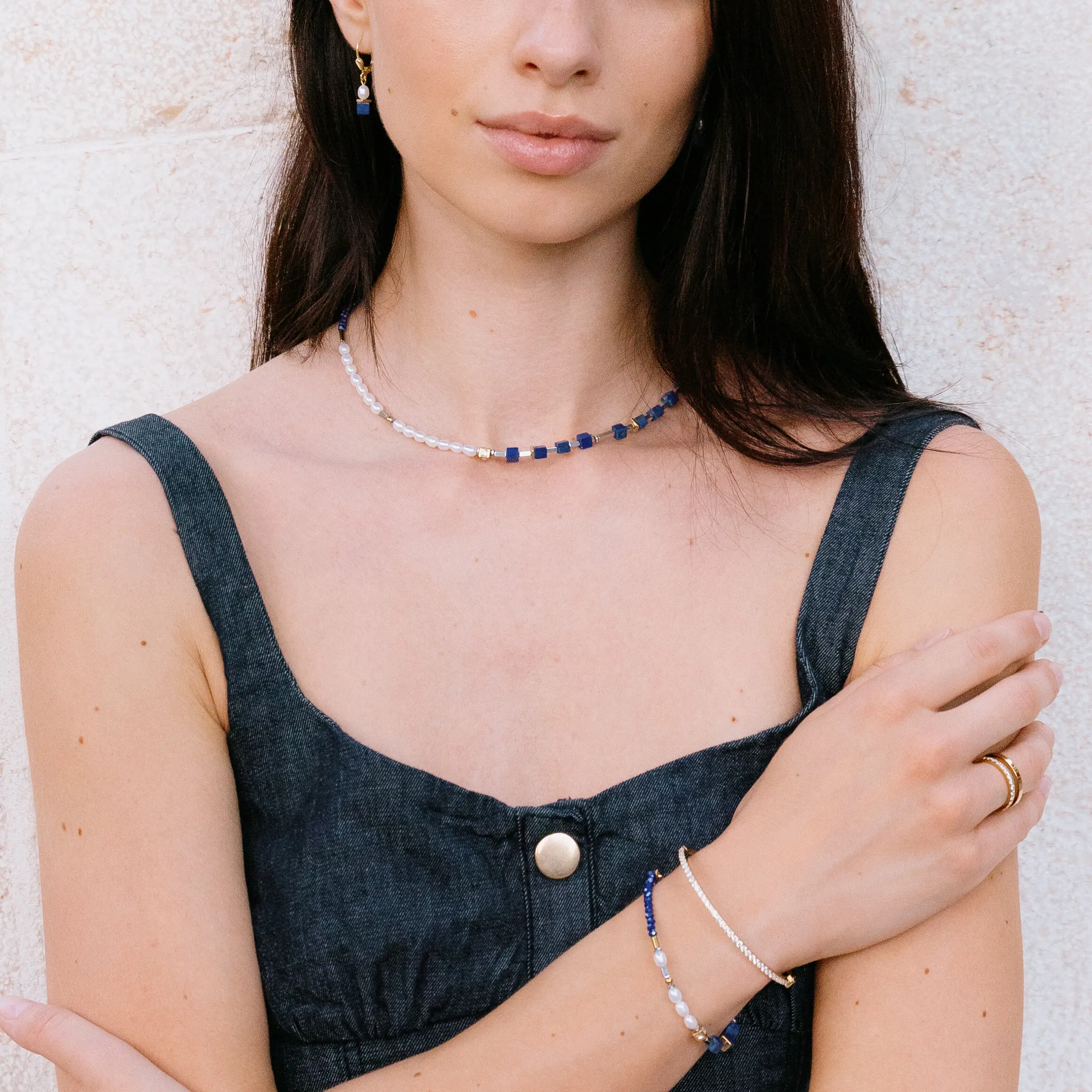 Collier Princess Fusion Pearls Lapis-lazuli - Image 4