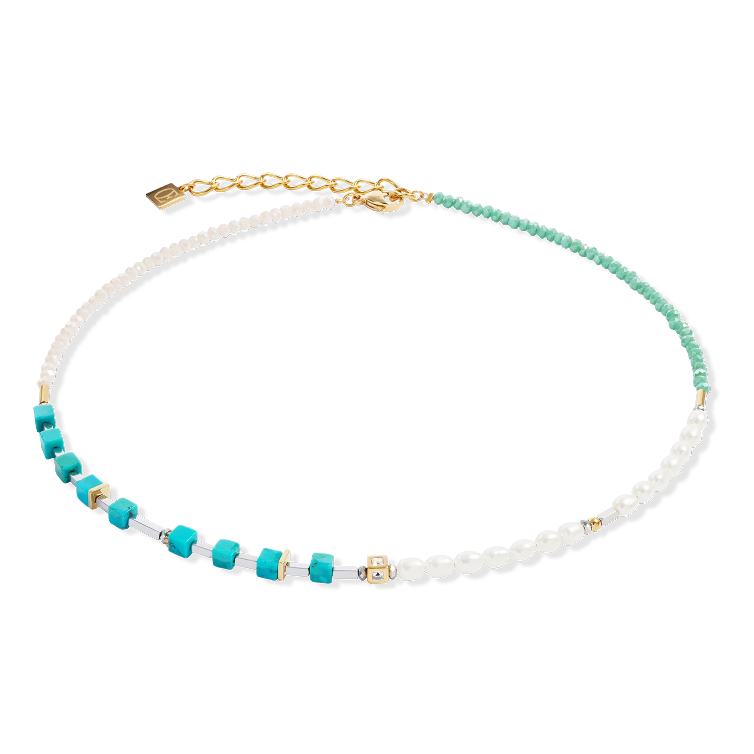 Collier Princess Fusion Pearls turquoise